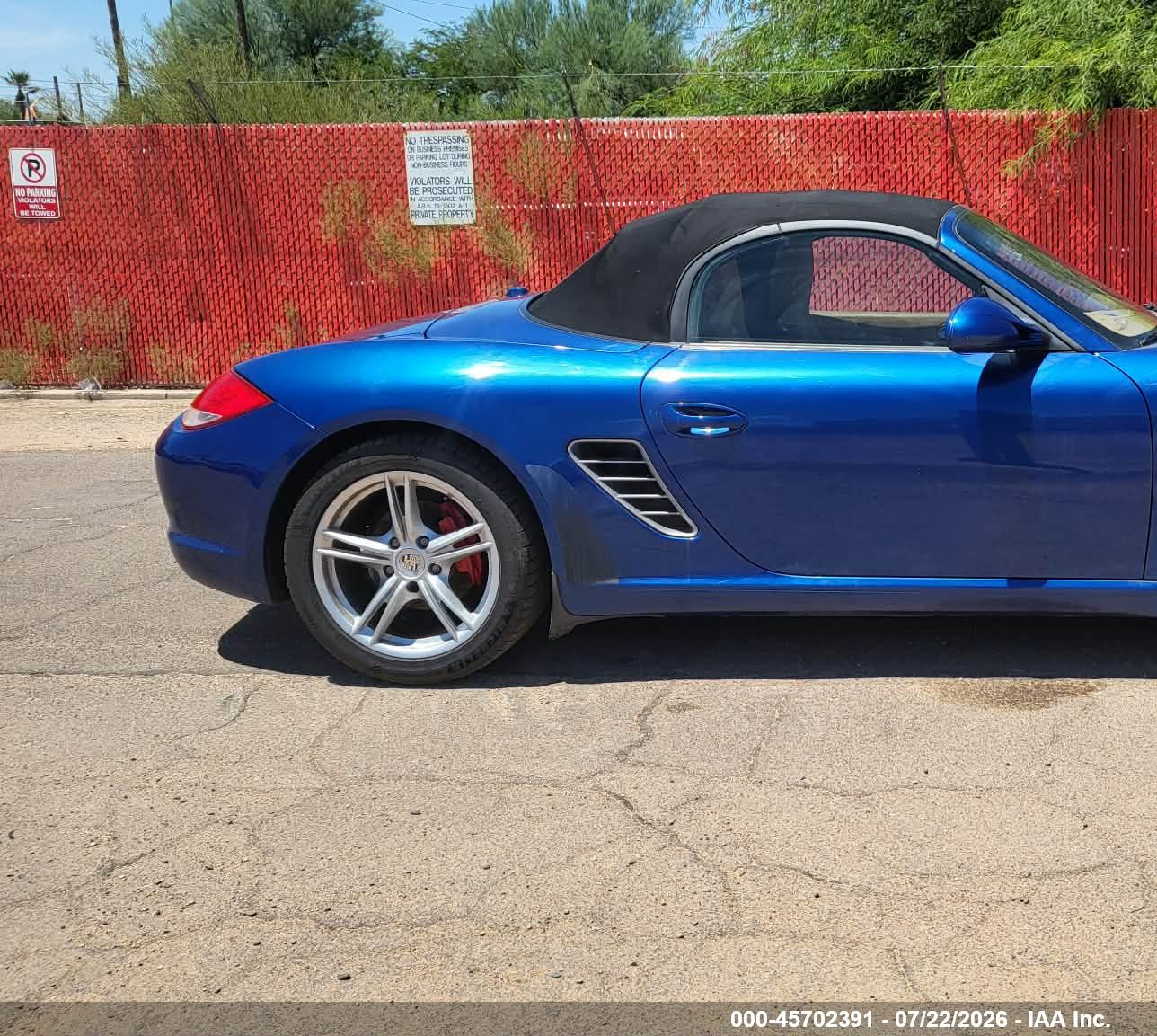 2011 Porsche Boxster S Blue vin: WP0CB2A84BS730153