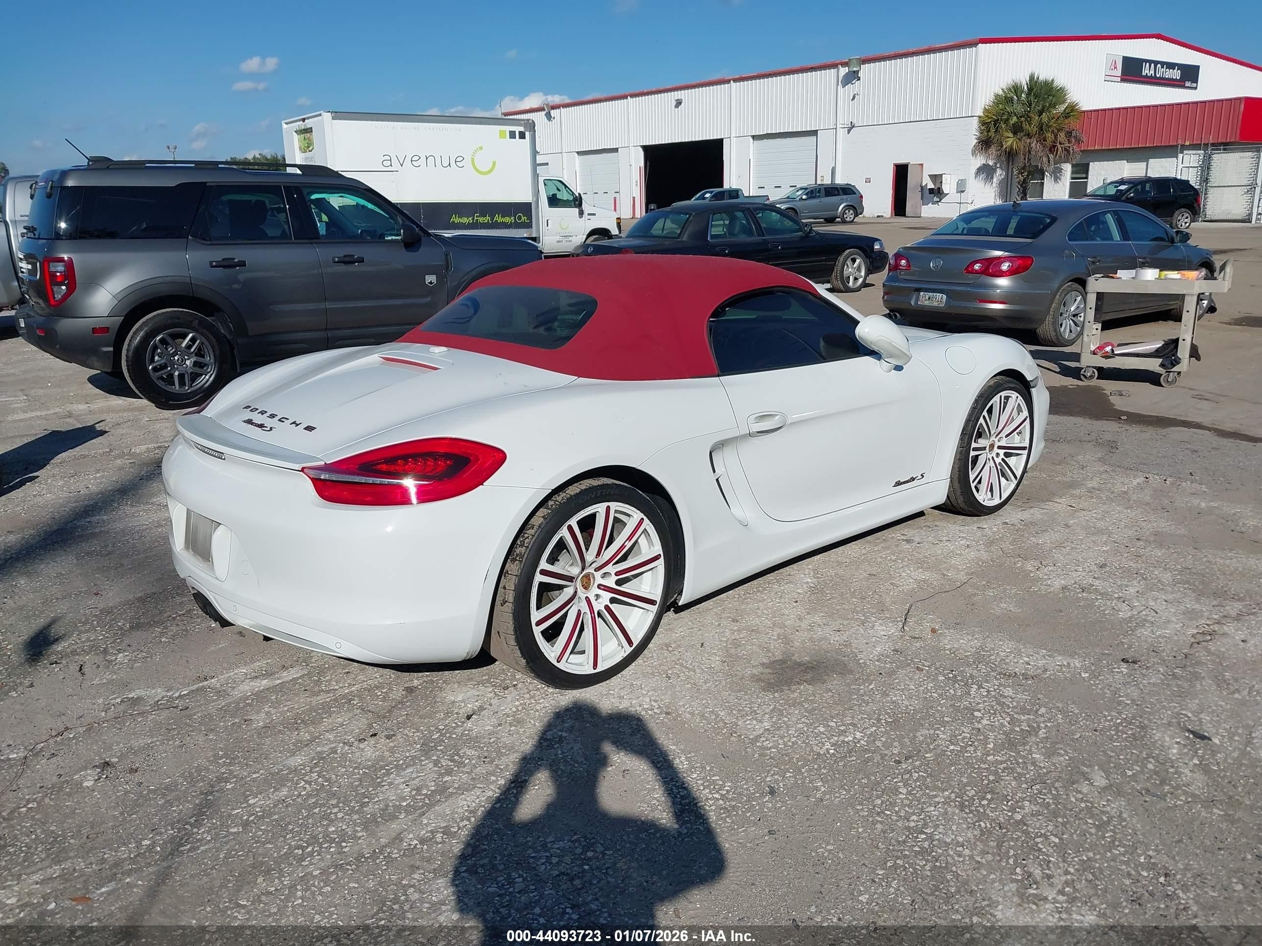 2014 Porsche Boxster S Белый vin: WP0CB2A84ES140460