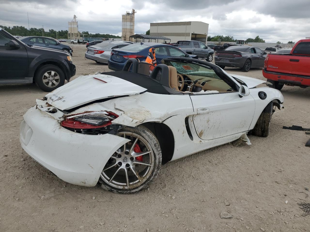 2014 Porsche Boxster S White vin: WP0CB2A88ES141465