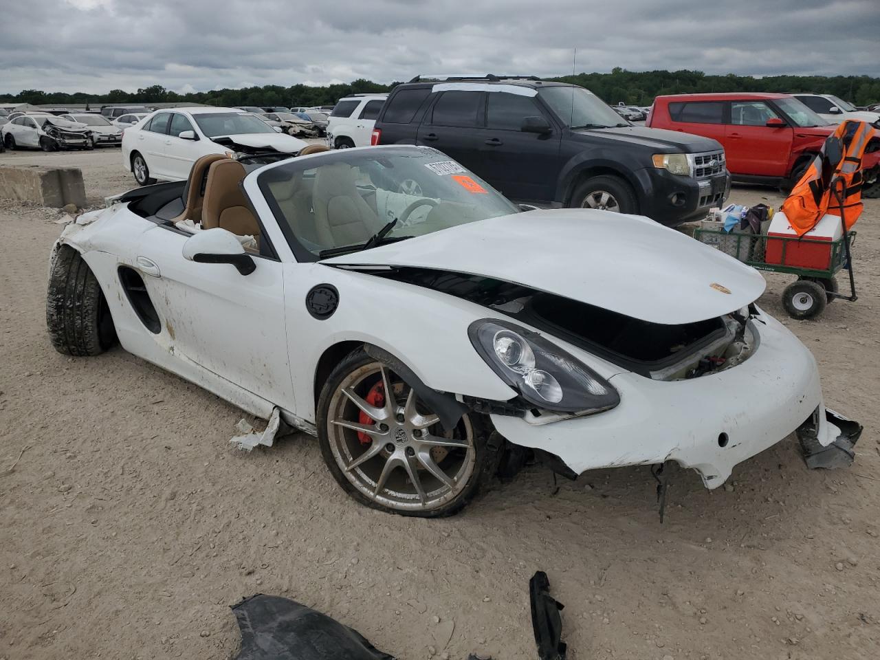 2014 Porsche Boxster S White vin: WP0CB2A88ES141465