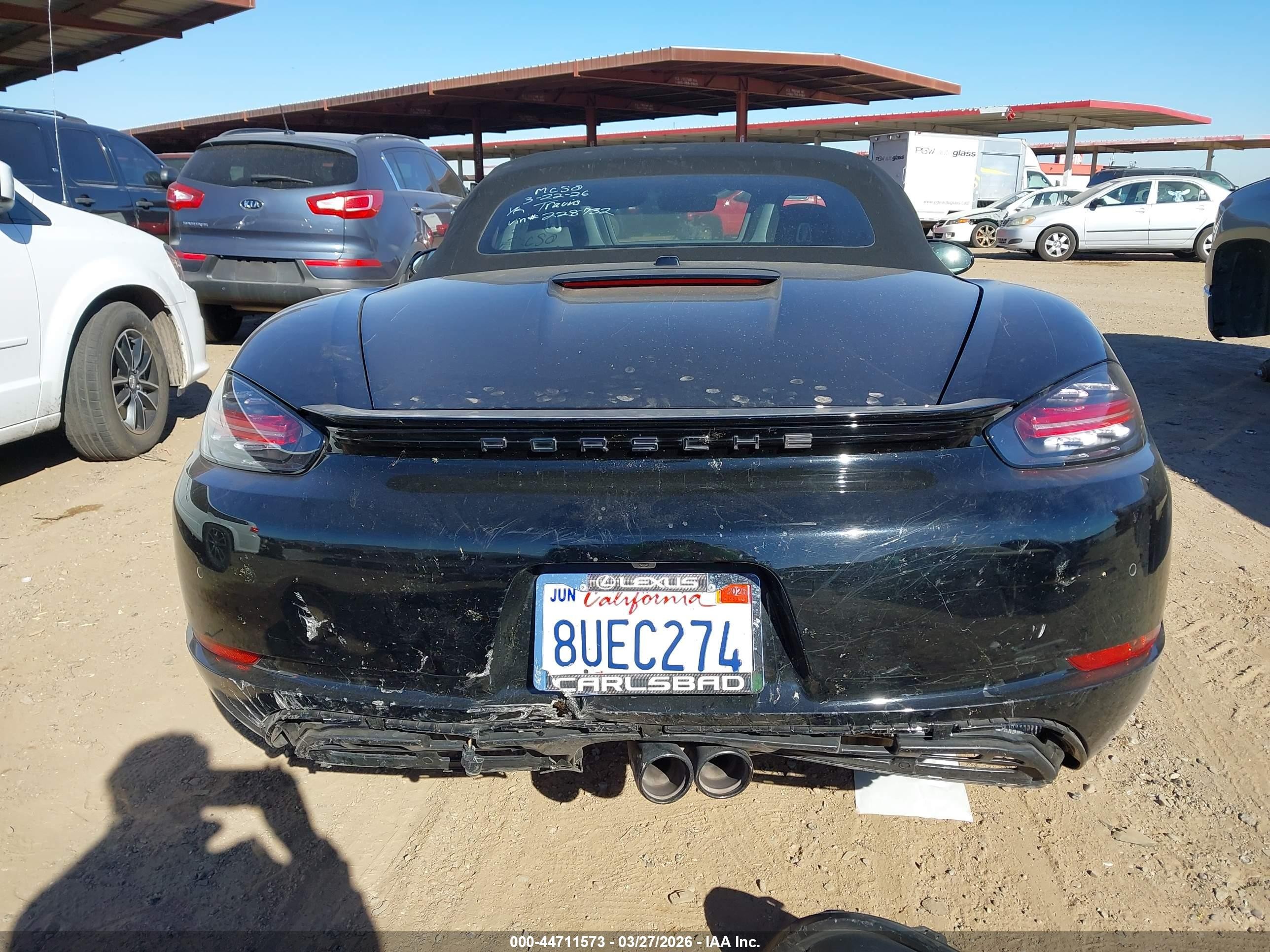 2019 Porsche 718 Boxster S Black vin: WP0CB2A88KS228732