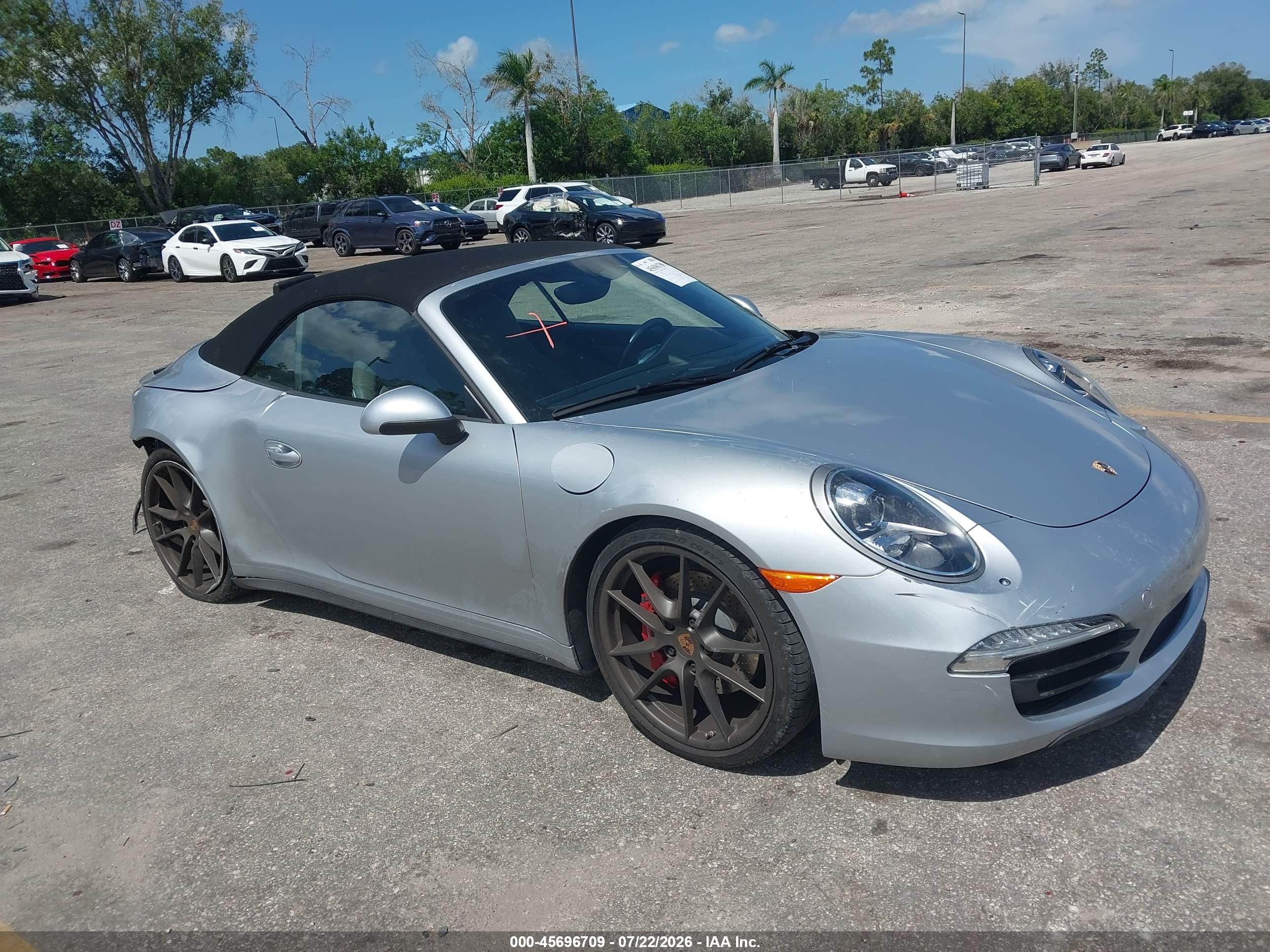 2014 Porsche 911 Carrera 4s Silver vin: WP0CB2A93ES154858