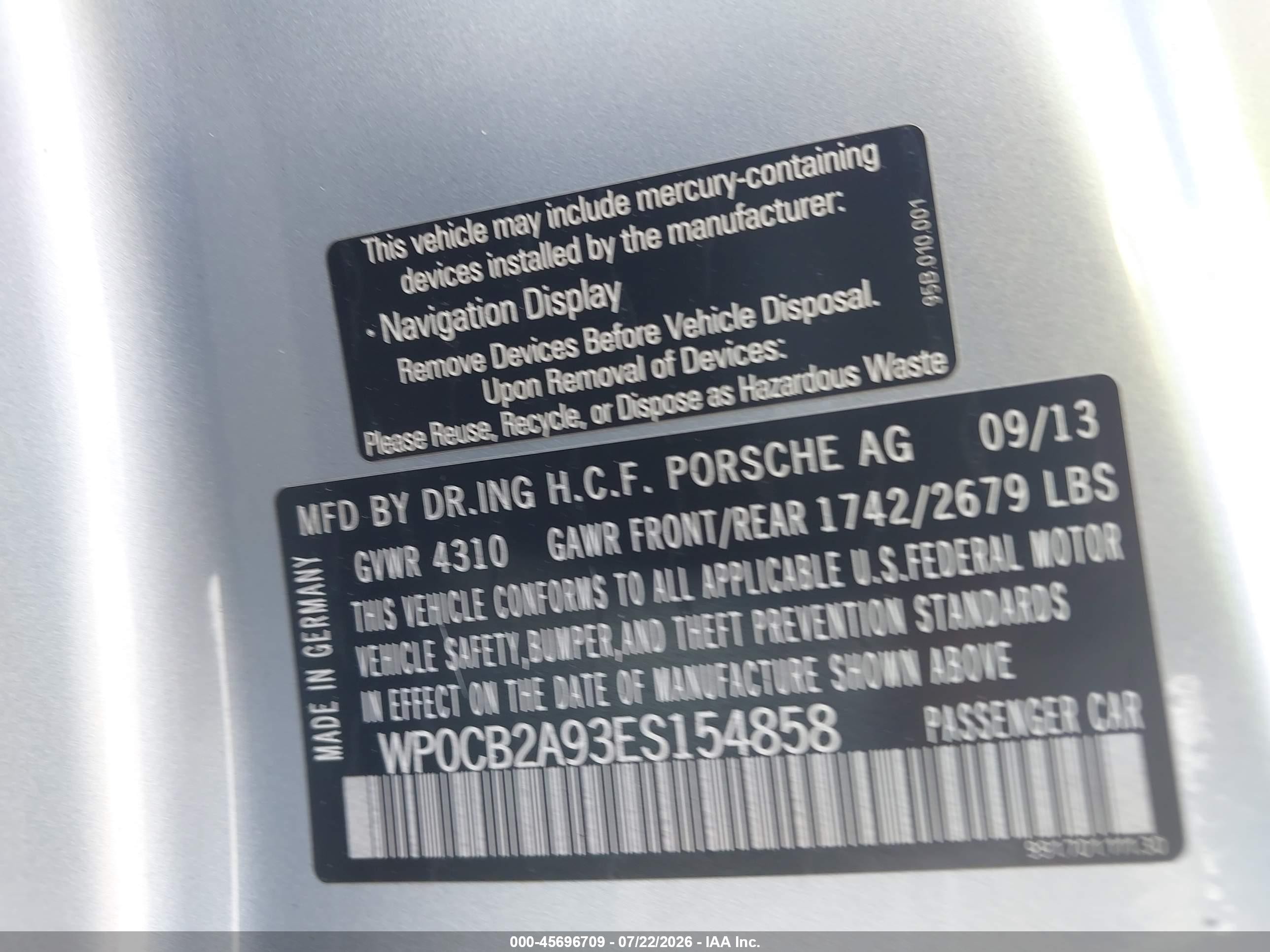 2014 Porsche 911 Carrera 4s Silver vin: WP0CB2A93ES154858