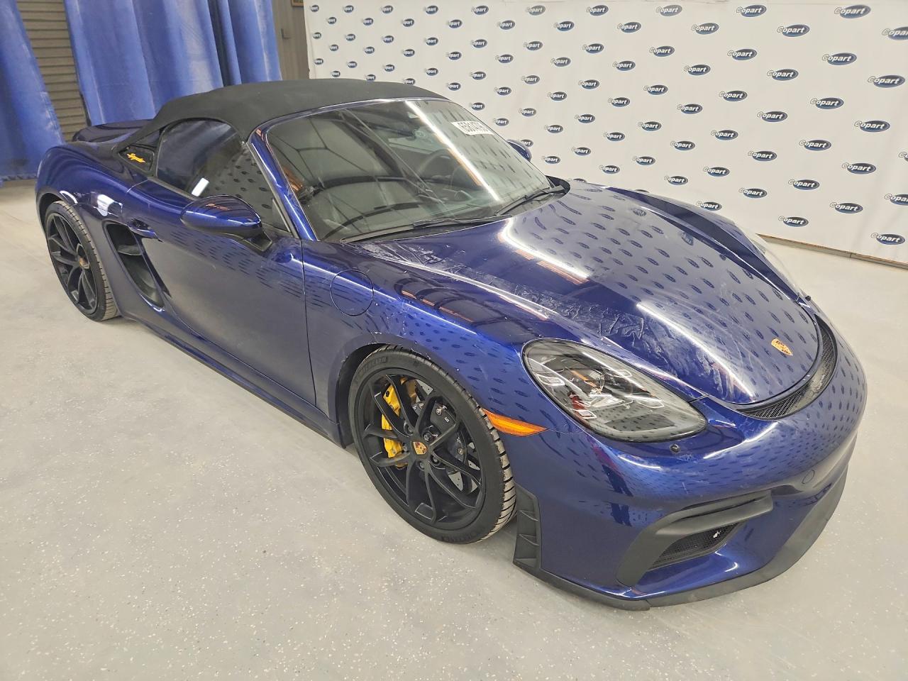 2021 Porsche Boxster Spyder Синий vin: WP0CC2A8XMS240221