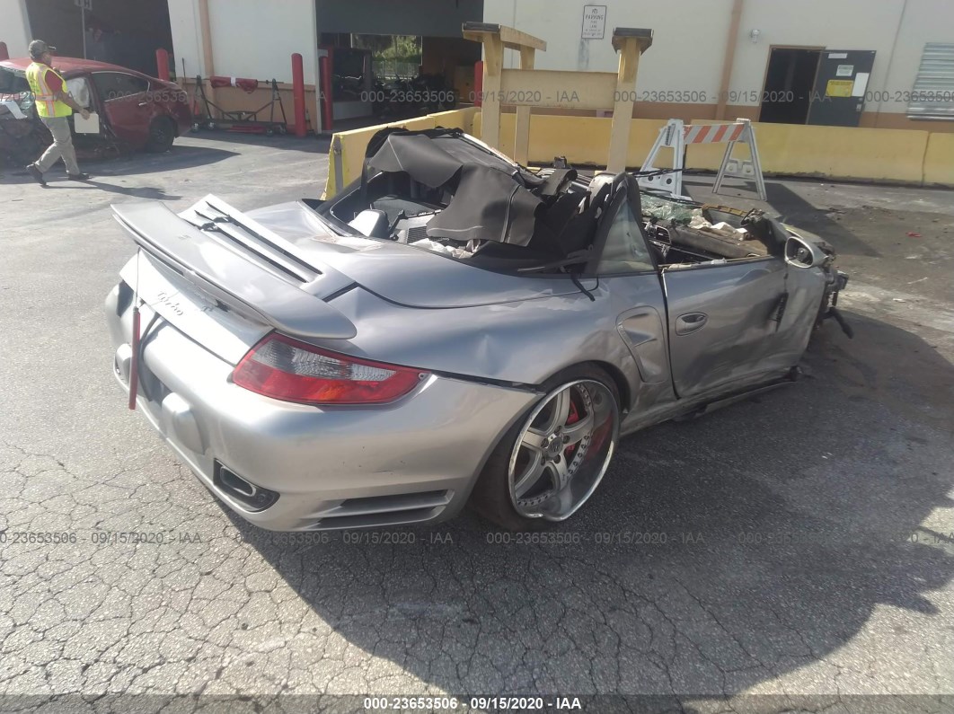 2008 Porsche 911 Turbo Серебряный vin: WP0CD29928S788830