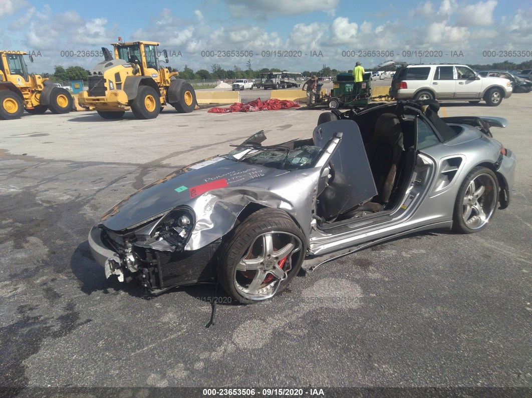 2008 Porsche 911 Turbo Серебряный vin: WP0CD29928S788830
