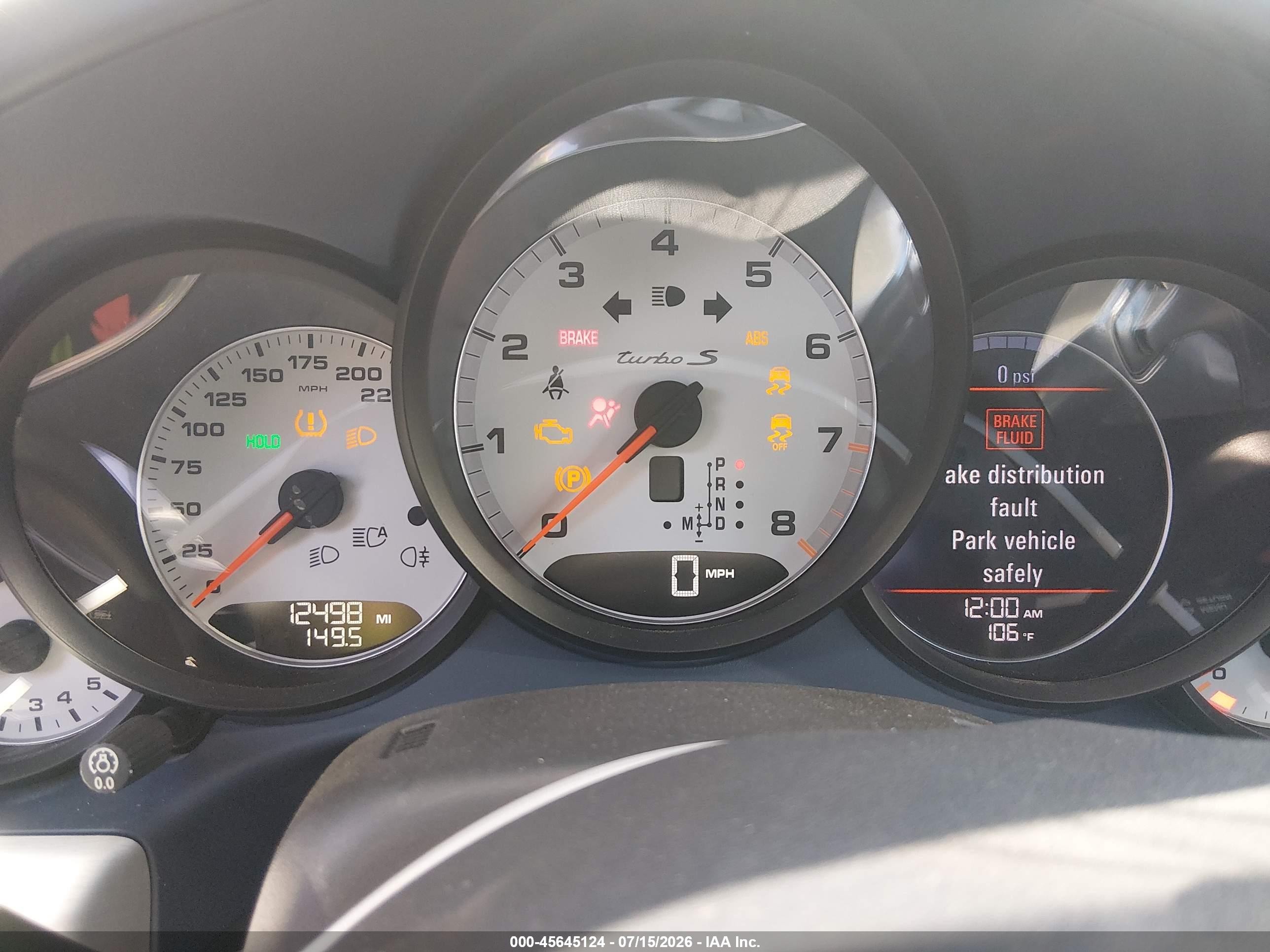 2015 Porsche 911 Turbo White vin: WP0CD2A92FS178077