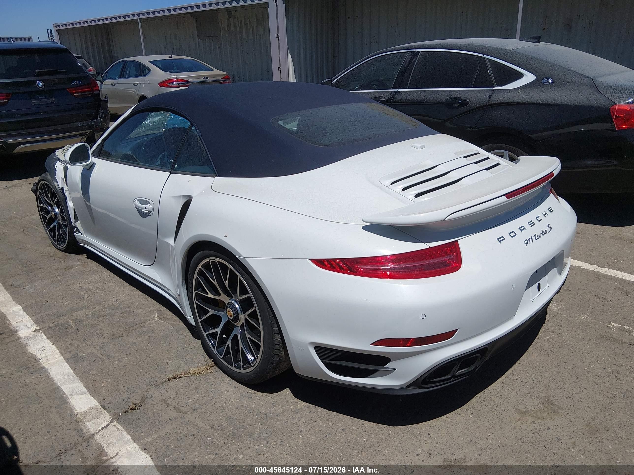 2015 Porsche 911 Turbo White vin: WP0CD2A92FS178077