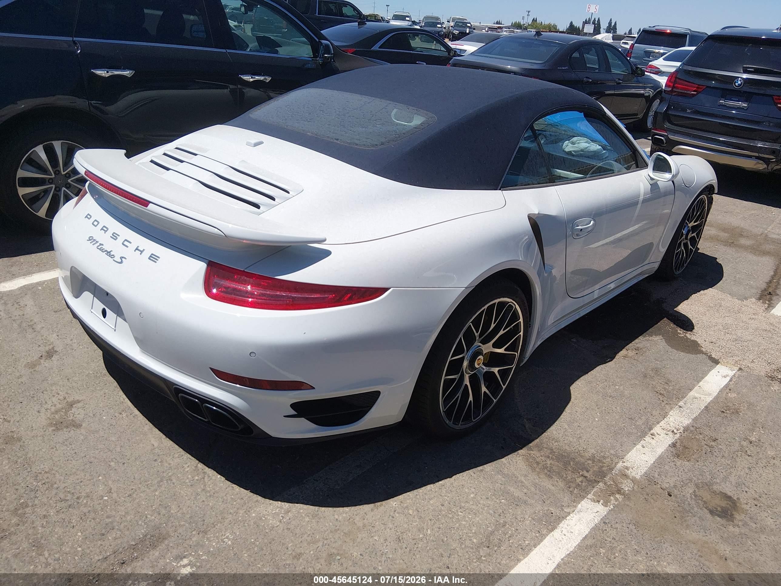 2015 Porsche 911 Turbo White vin: WP0CD2A92FS178077