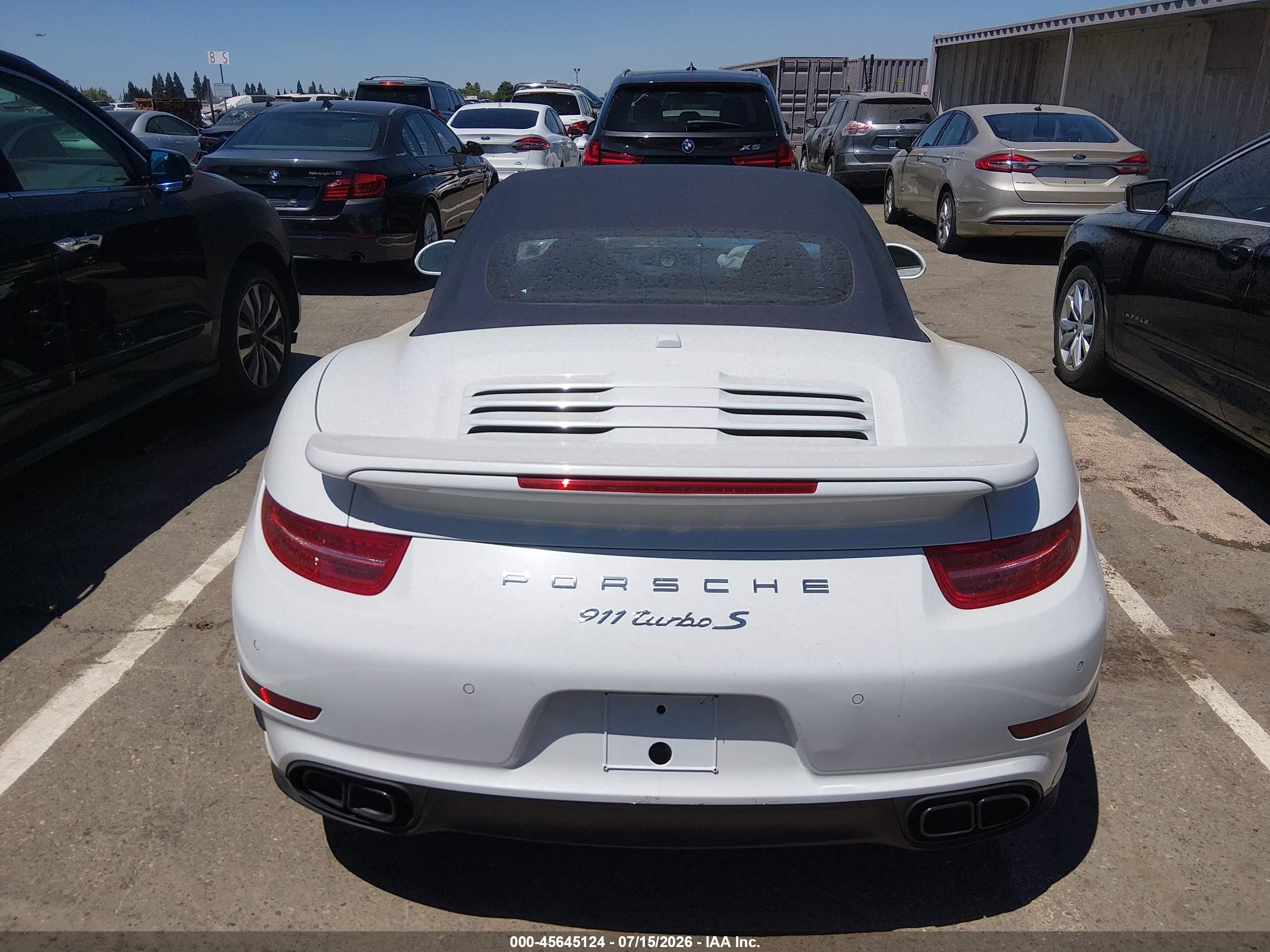 2015 Porsche 911 Turbo White vin: WP0CD2A92FS178077