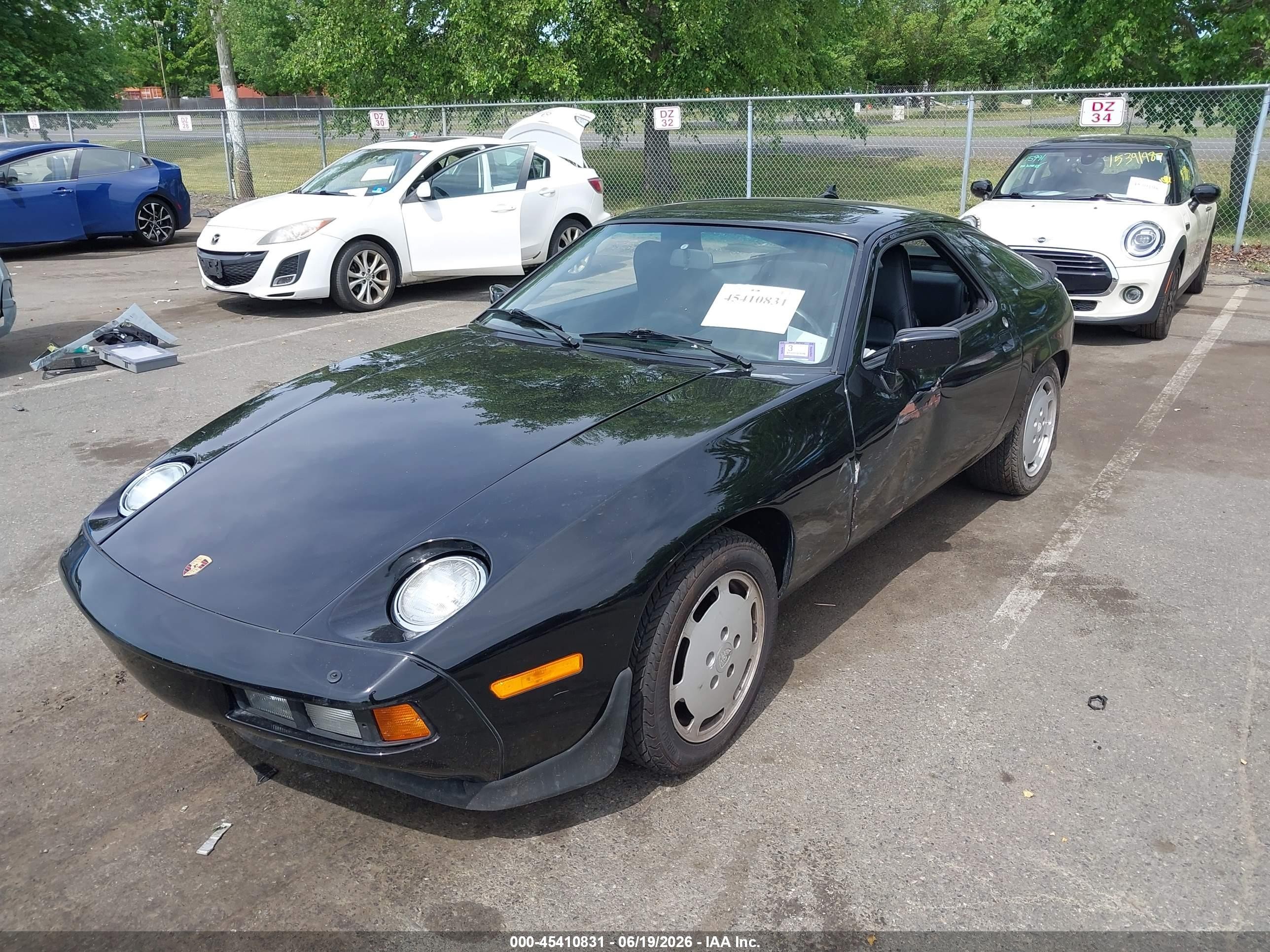1986 Porsche 928 S Black vin: WP0JB0929GS860559