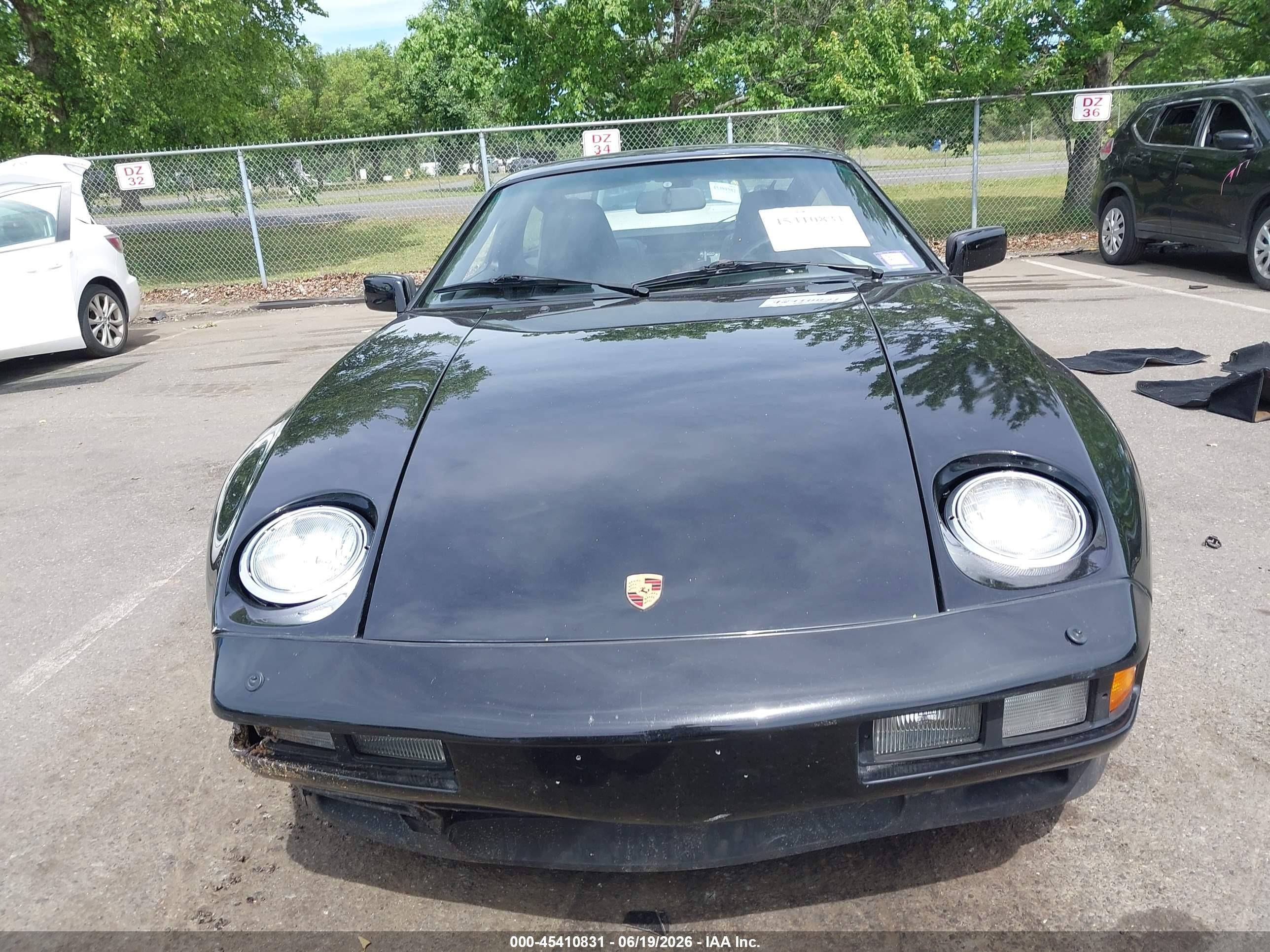 1986 Porsche 928 S Black vin: WP0JB0929GS860559