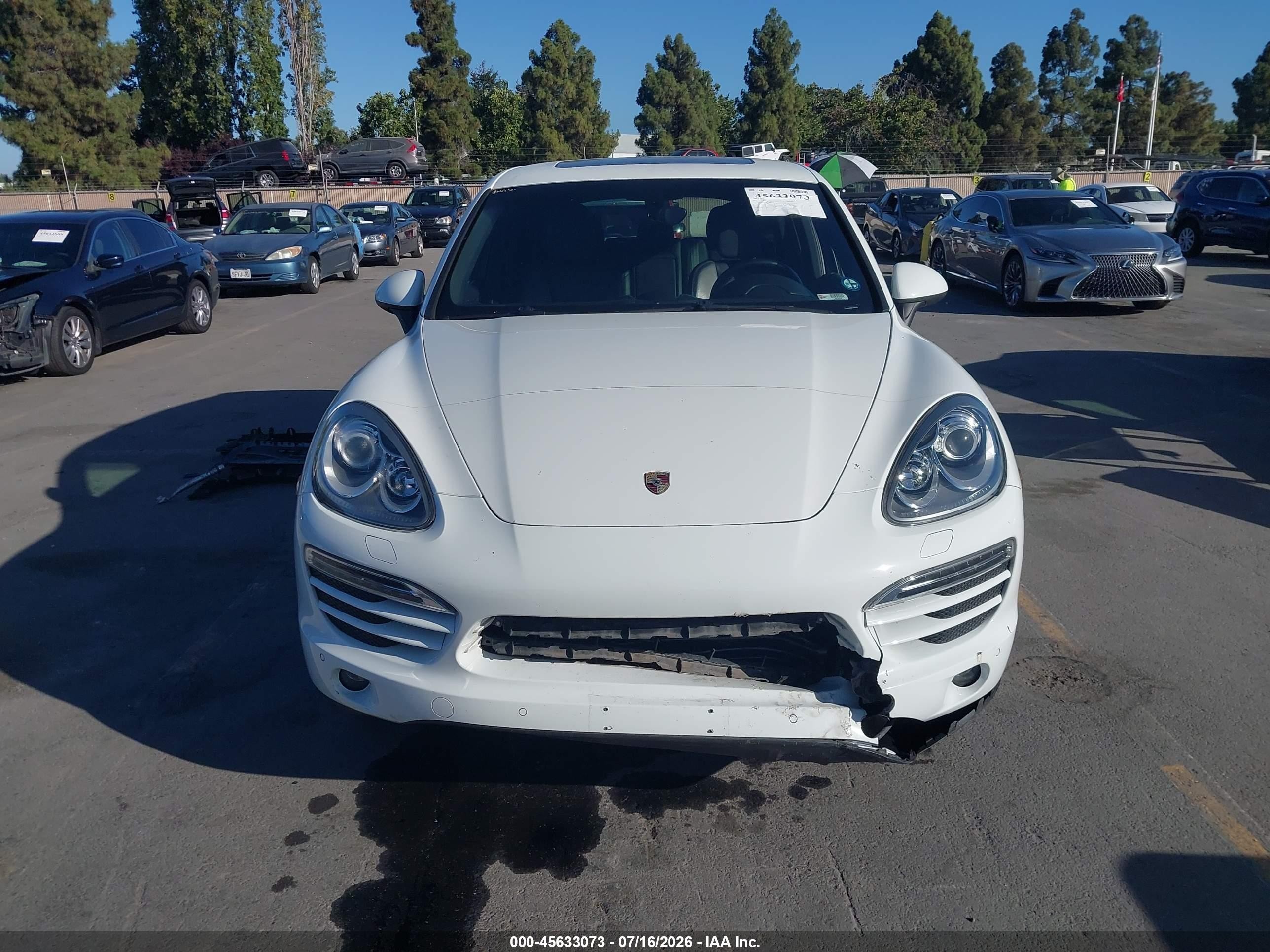 2014 Porsche Cayenne   White vin: WP1AA2A20ELA00176