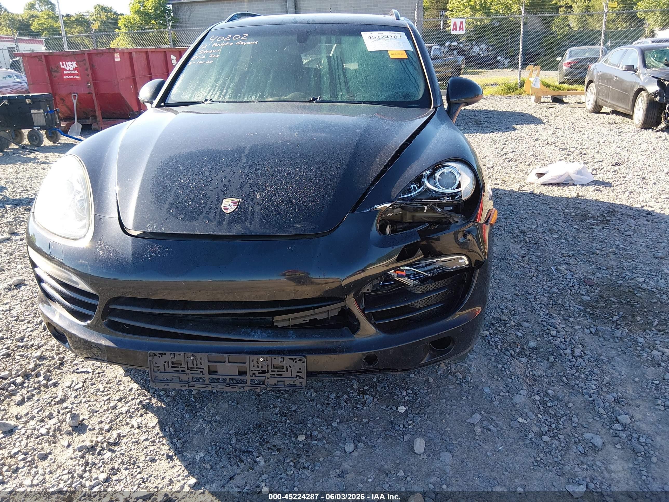 2012 Porsche Cayenne Черный vin: WP1AA2A28CLA04649