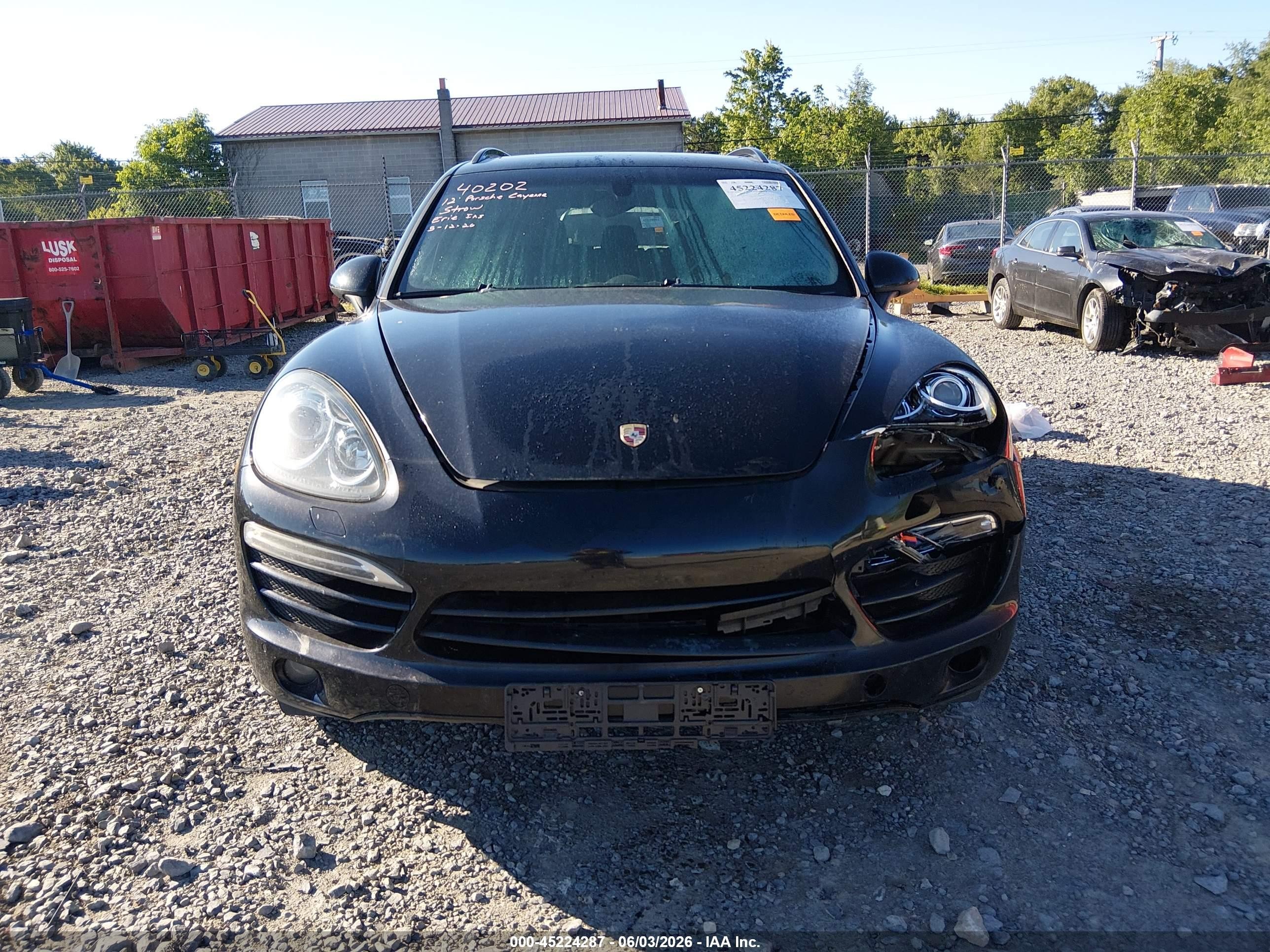 2012 Porsche Cayenne Черный vin: WP1AA2A28CLA04649