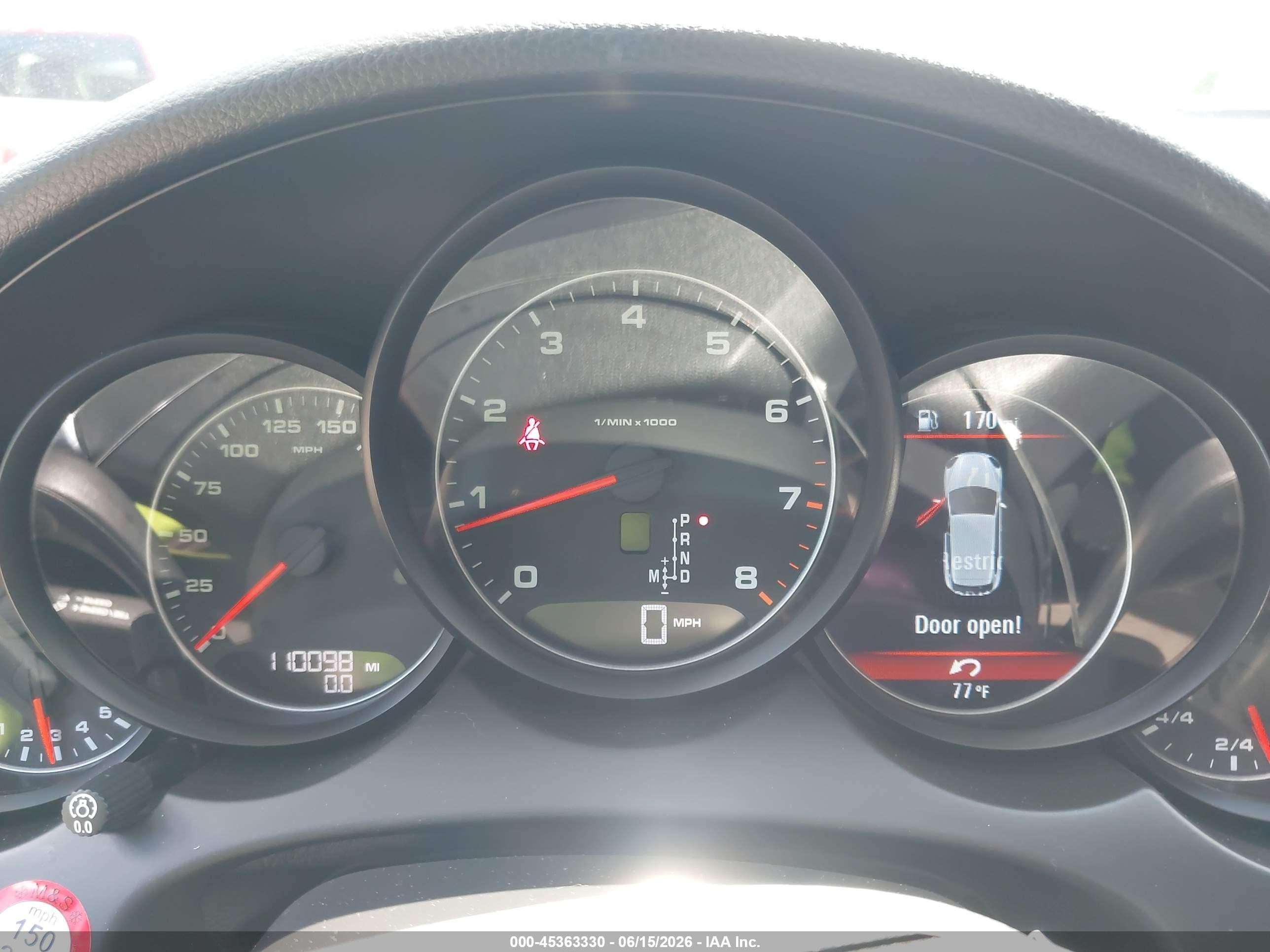 2012 Porsche Cayenne   Black vin: WP1AA2A28CLA08894