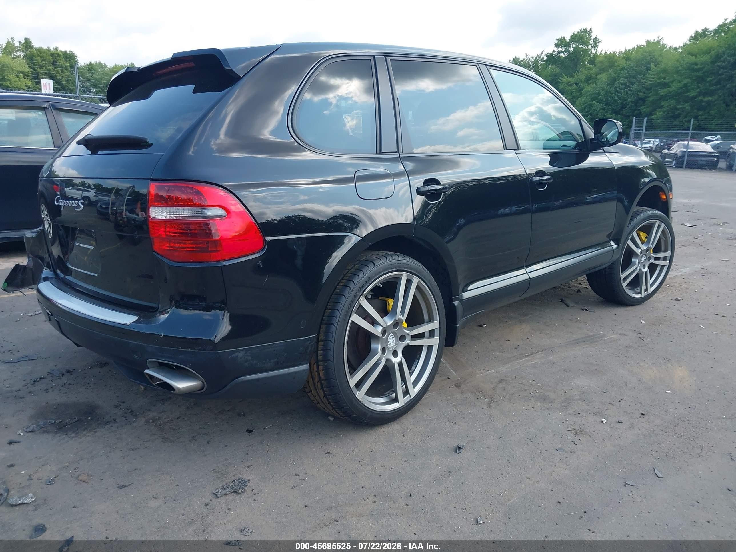 2008 Porsche Cayenne S Black vin: WP1AB29P38LA35733