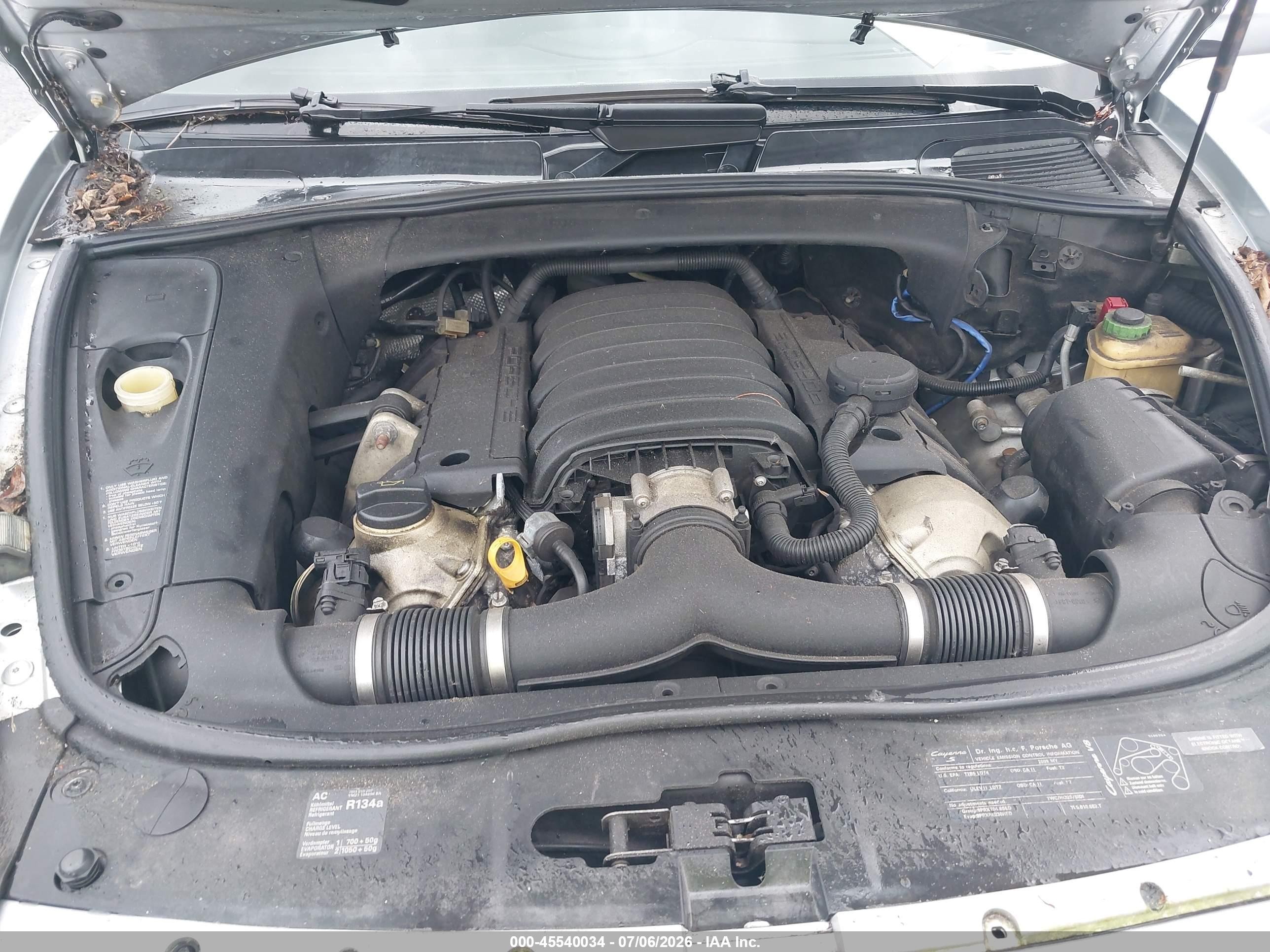 2009 Porsche Cayenne S Серый vin: WP1AB29P89LA45529