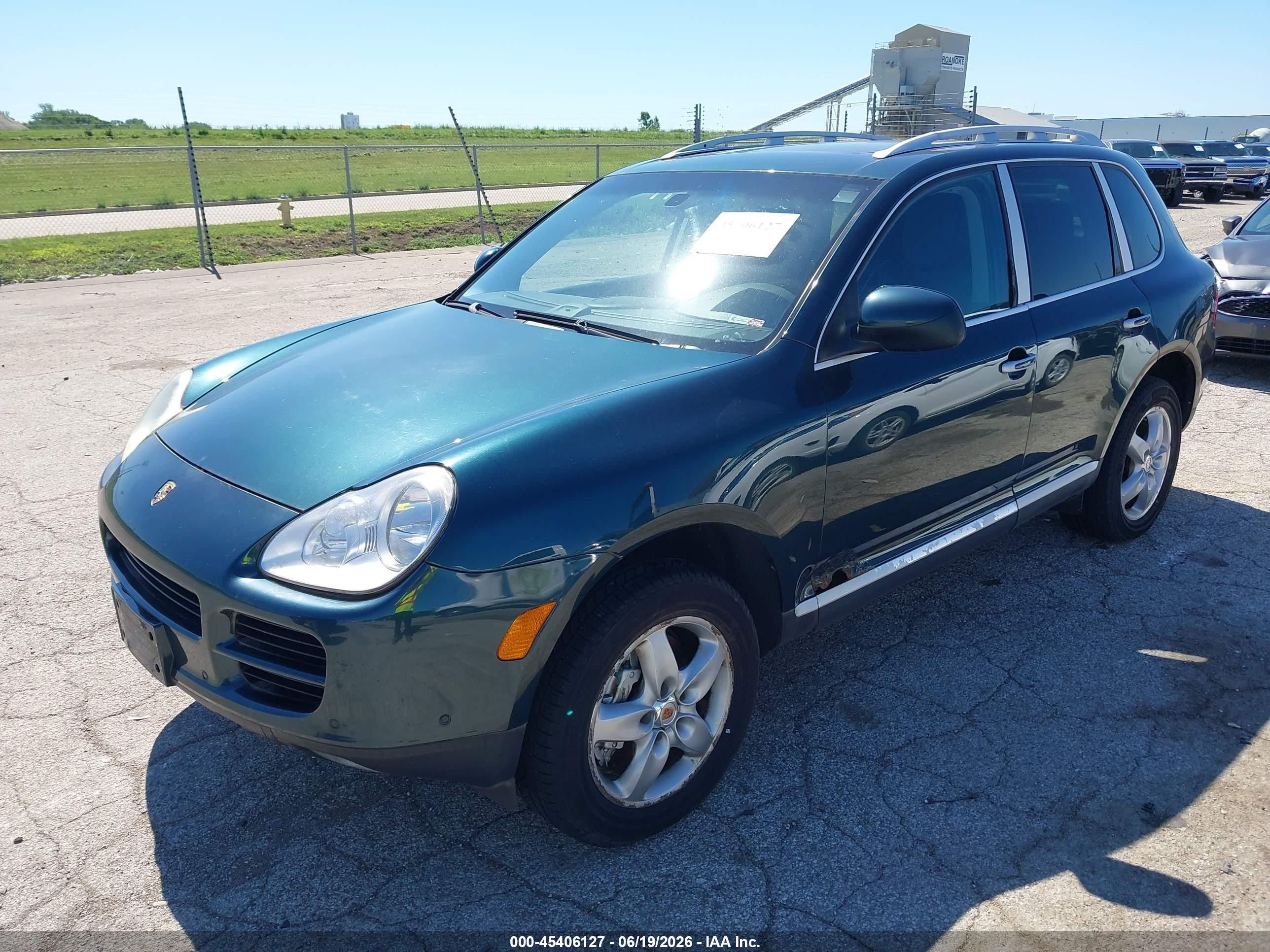 2004 Porsche Cayenne S Green vin: WP1AB29P94LA70593