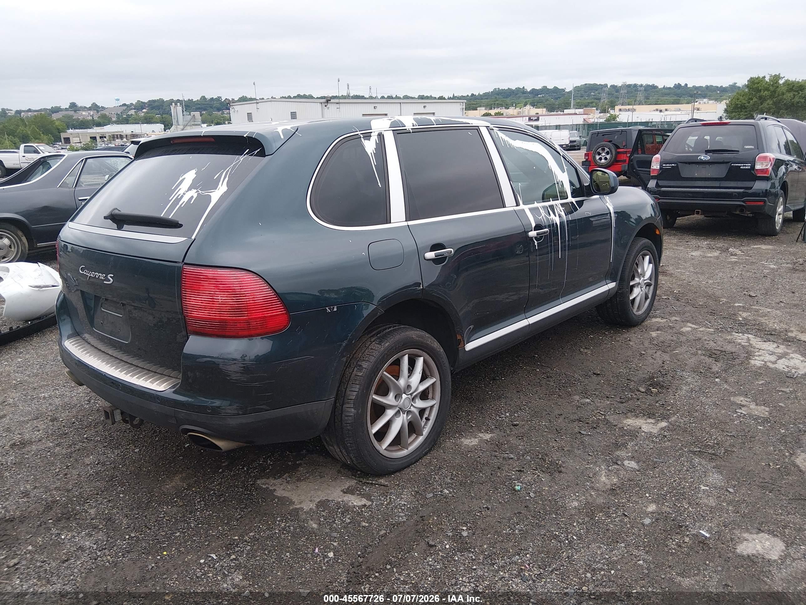 2004 Porsche Cayenne S Green vin: WP1AB29PX4LA76063