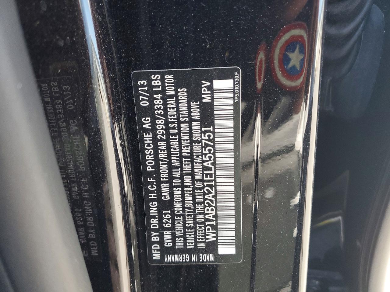 2014 Porsche Cayenne S Black vin: WP1AB2A21ELA55751