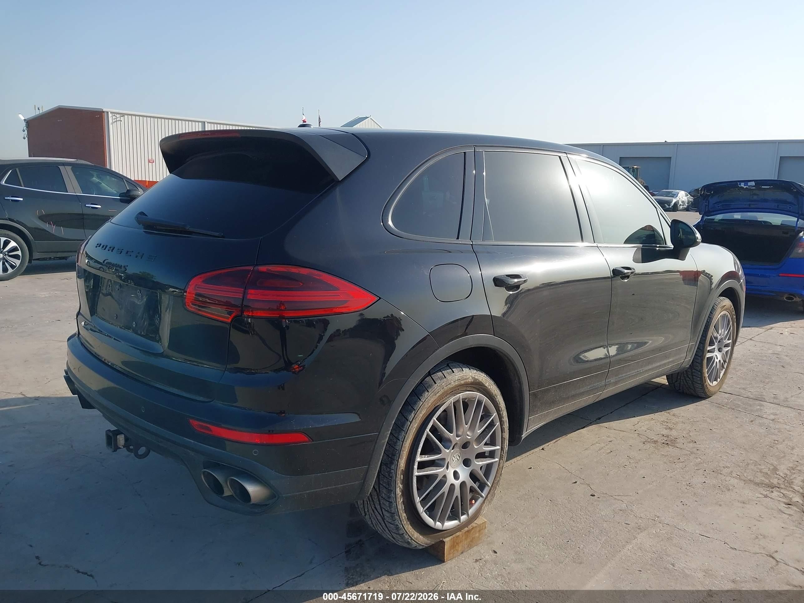 2015 Porsche Cayenne S Black vin: WP1AB2A21FLA56772