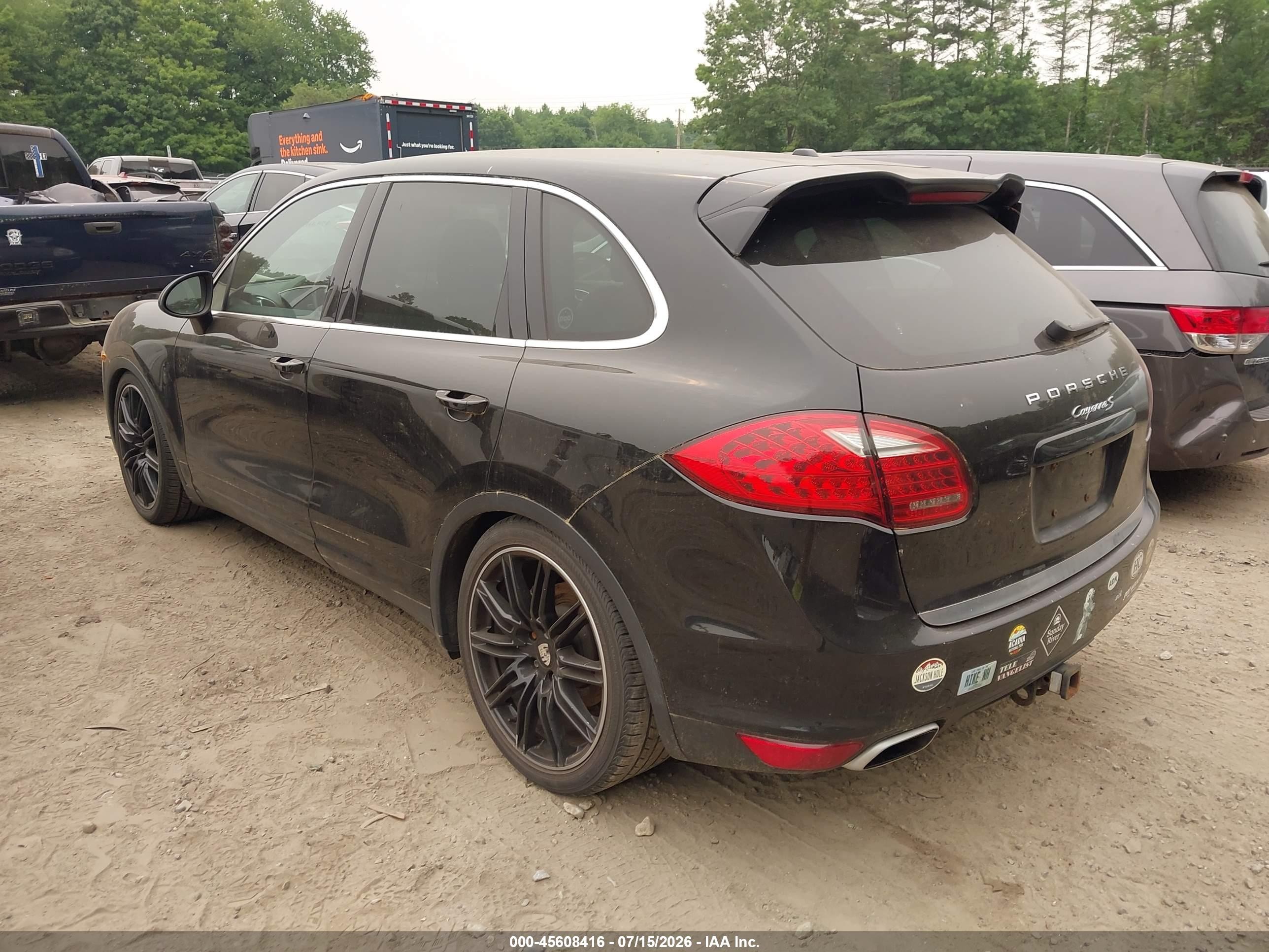 2013 Porsche Cayenne S Черный vin: WP1AB2A22DLA83461