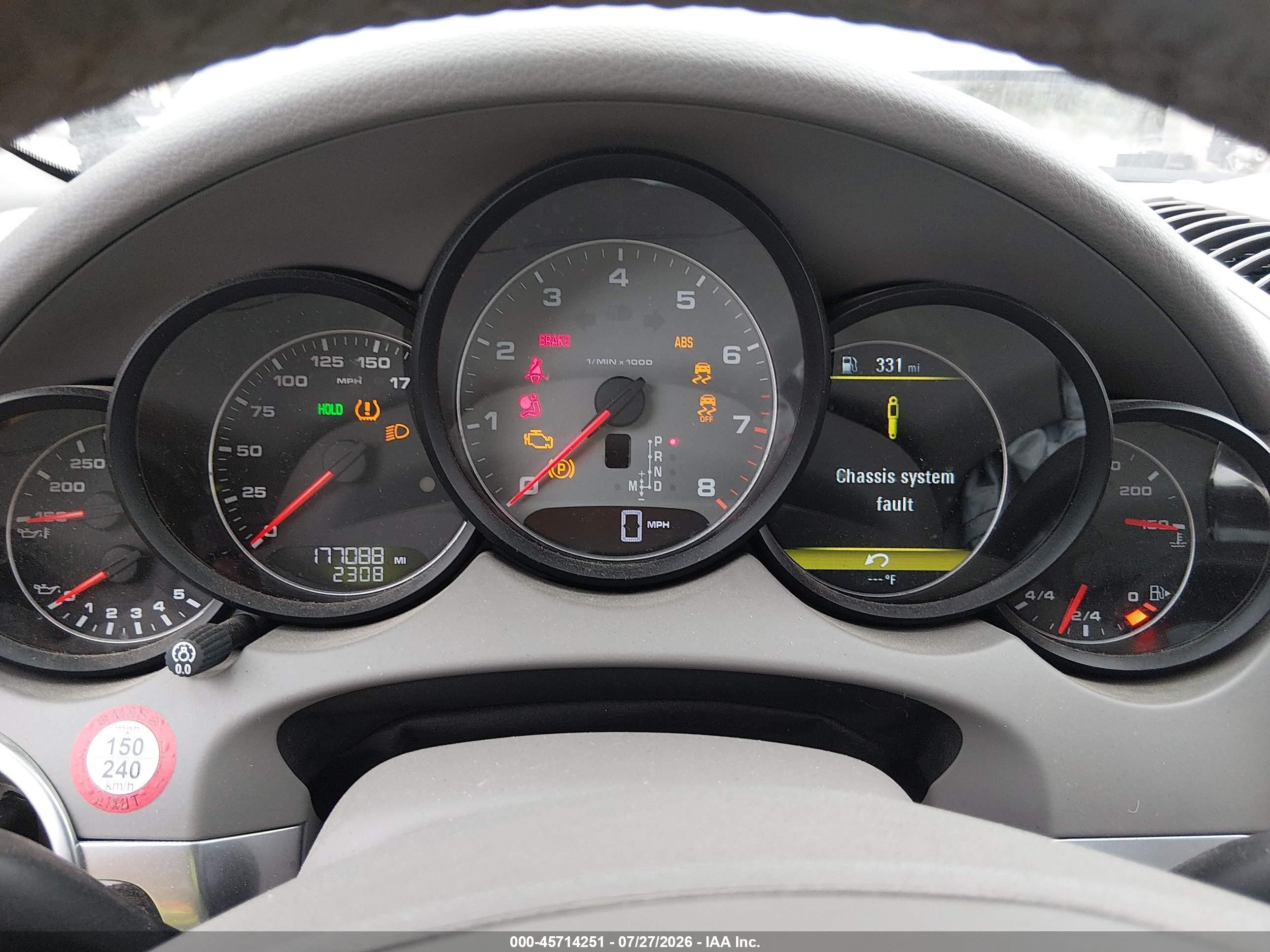 2012 Porsche Cayenne S Silver vin: WP1AB2A24CLA44420