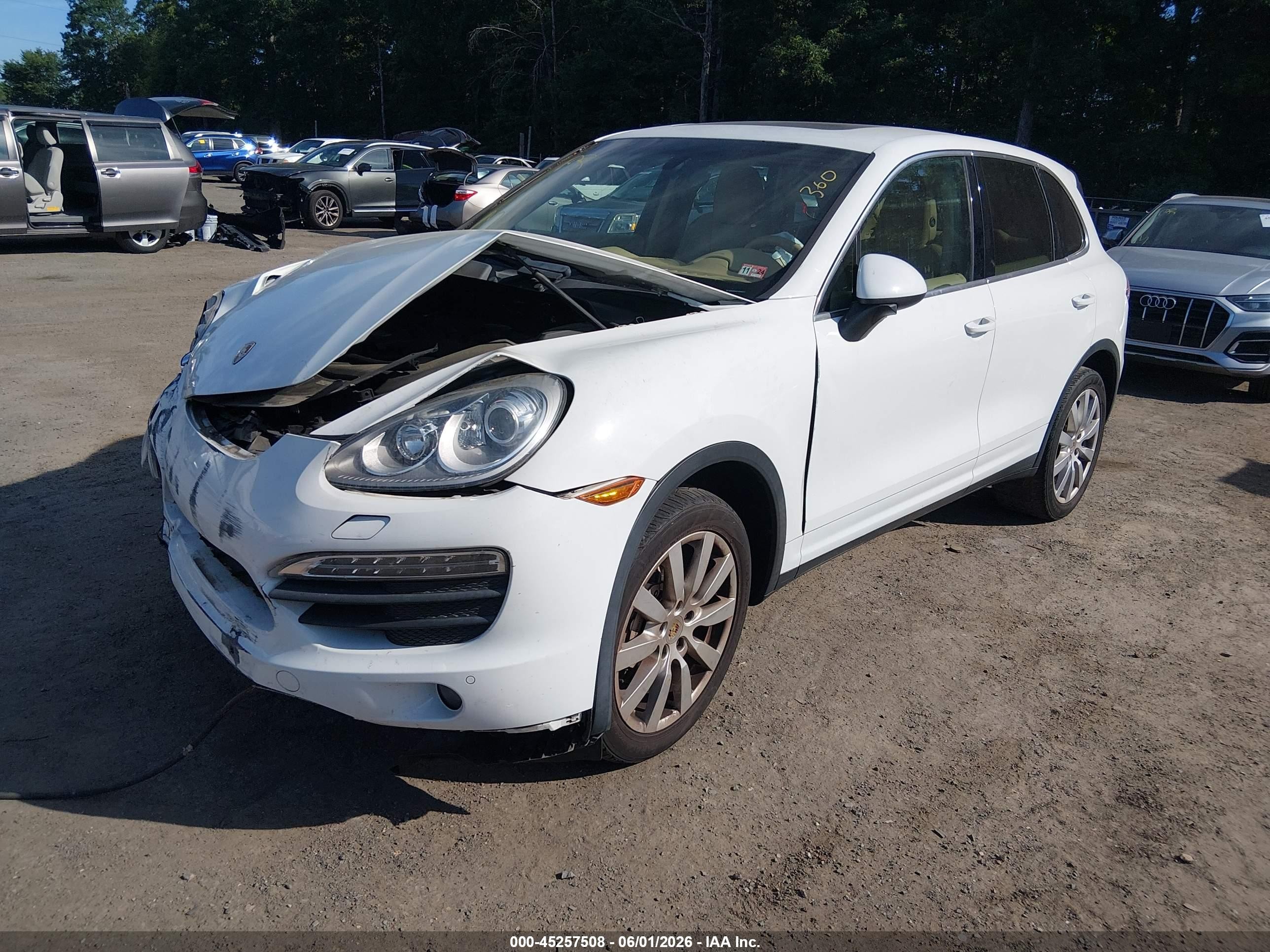 2014 Porsche Cayenne S White vin: WP1AB2A24ELA58630