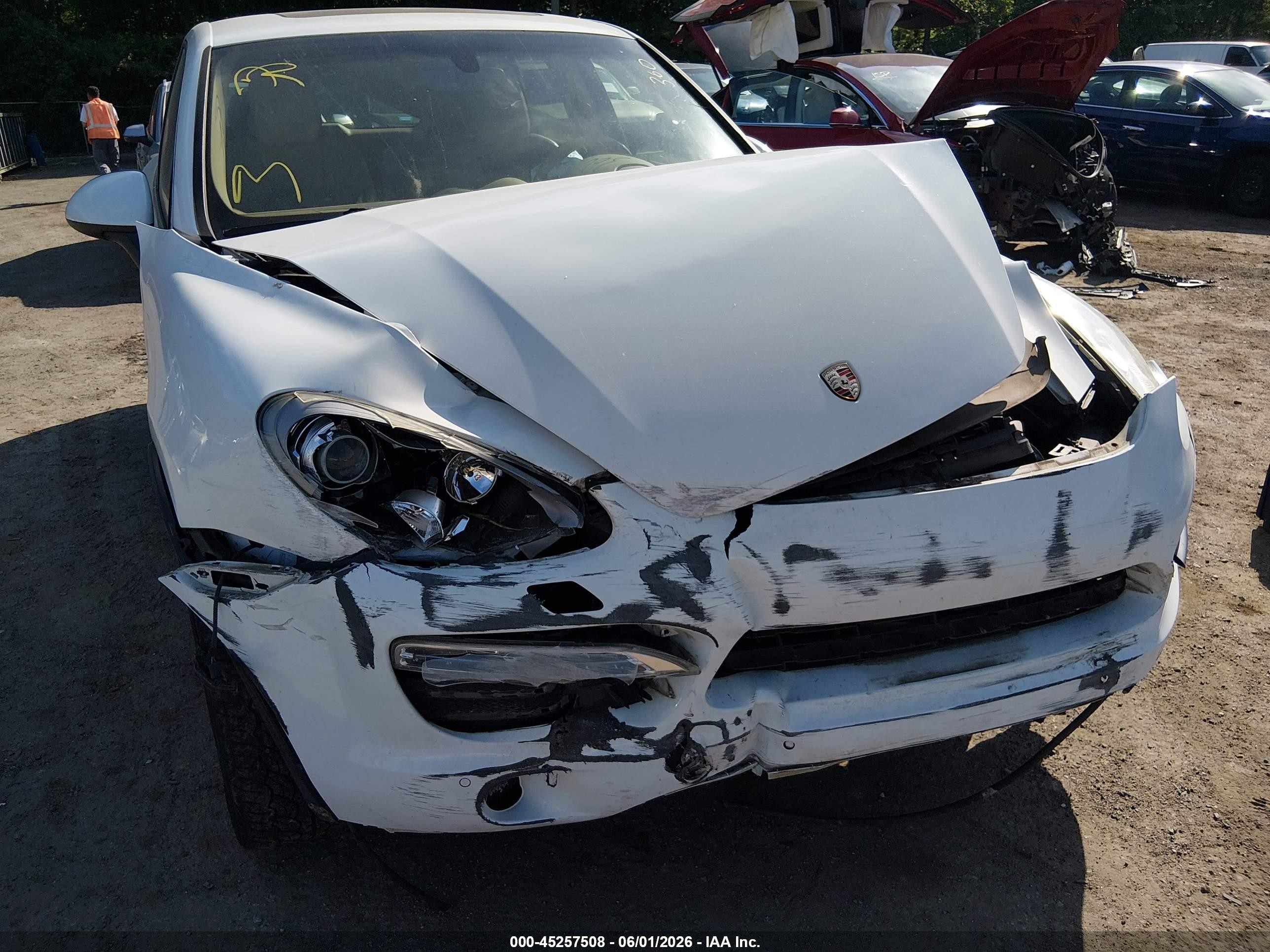 2014 Porsche Cayenne S White vin: WP1AB2A24ELA58630