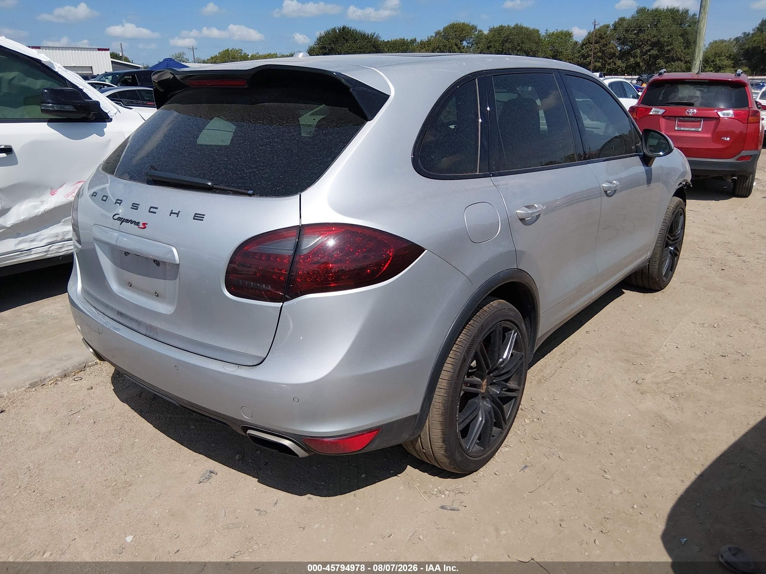 2012 Porsche Cayenne S Silver vin: WP1AB2A27CLA45819