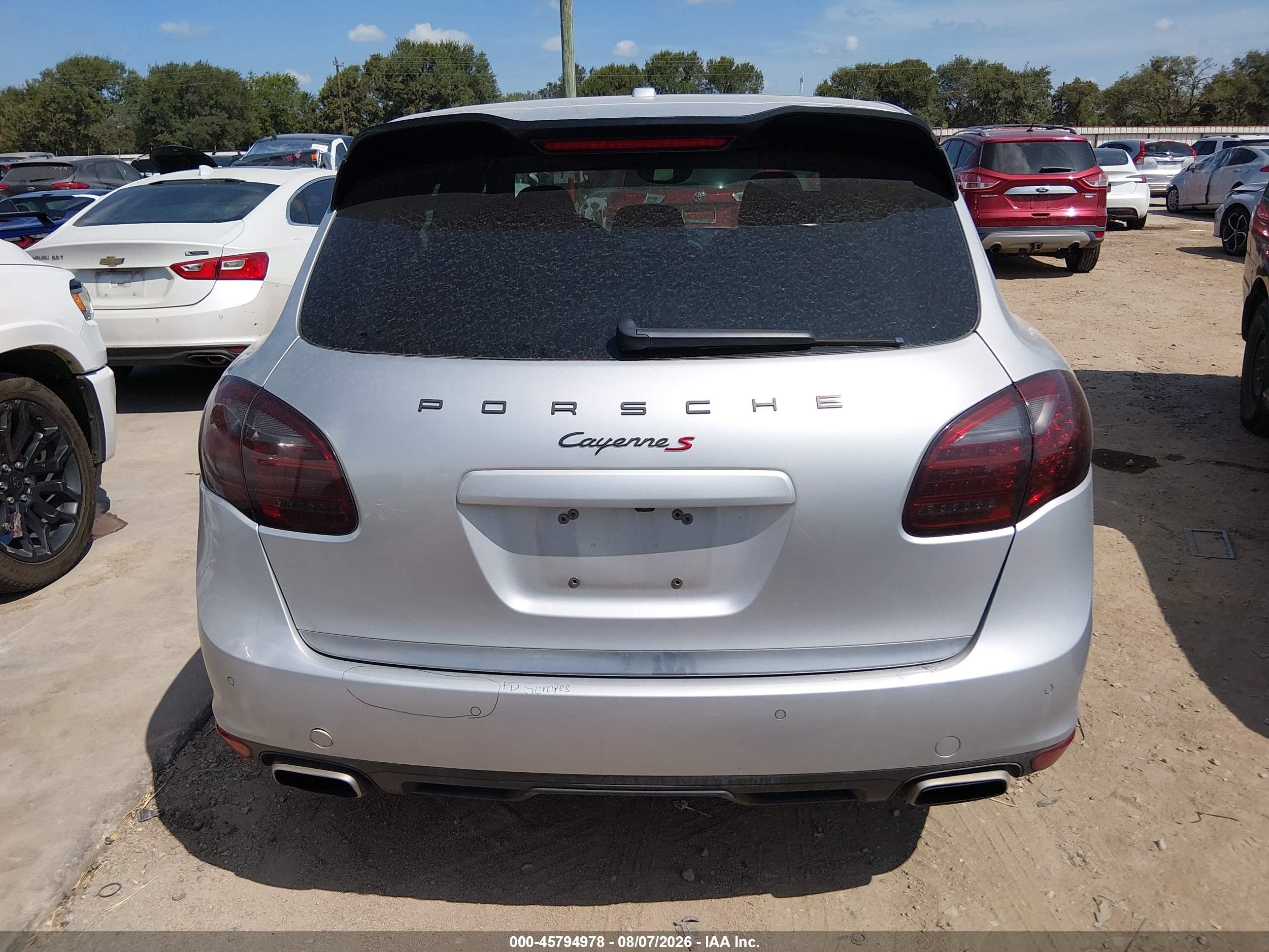 2012 Porsche Cayenne S Silver vin: WP1AB2A27CLA45819