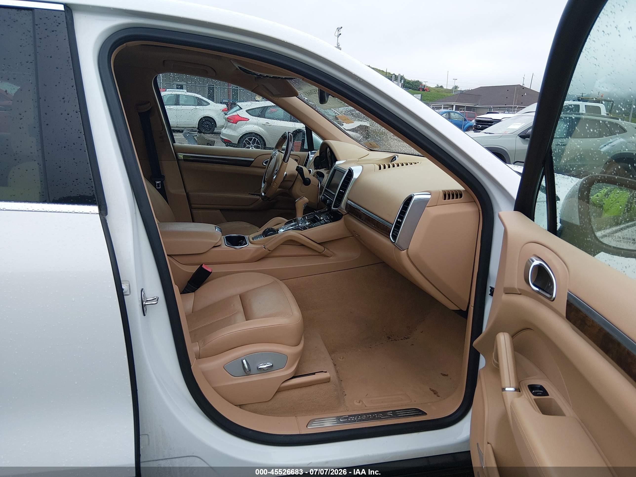 2013 Porsche Cayenne S White vin: WP1AB2A29DLA84042