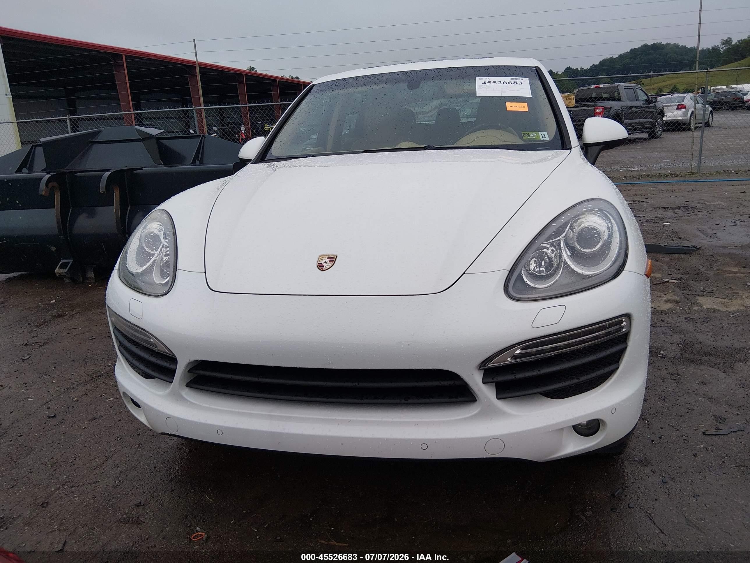 2013 Porsche Cayenne S White vin: WP1AB2A29DLA84042