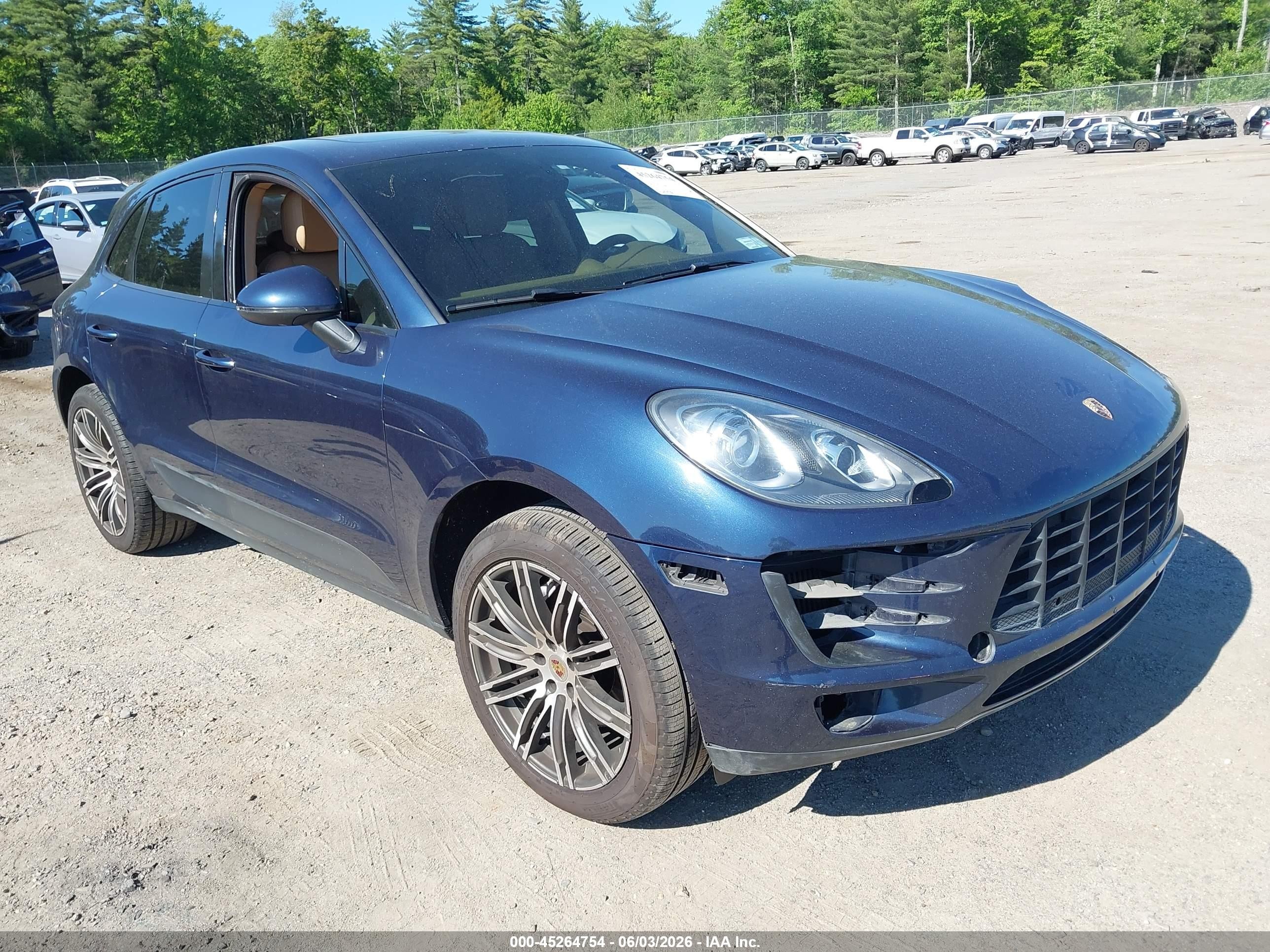 2015 Porsche Macan S Blue vin: WP1AB2A51FLB55179