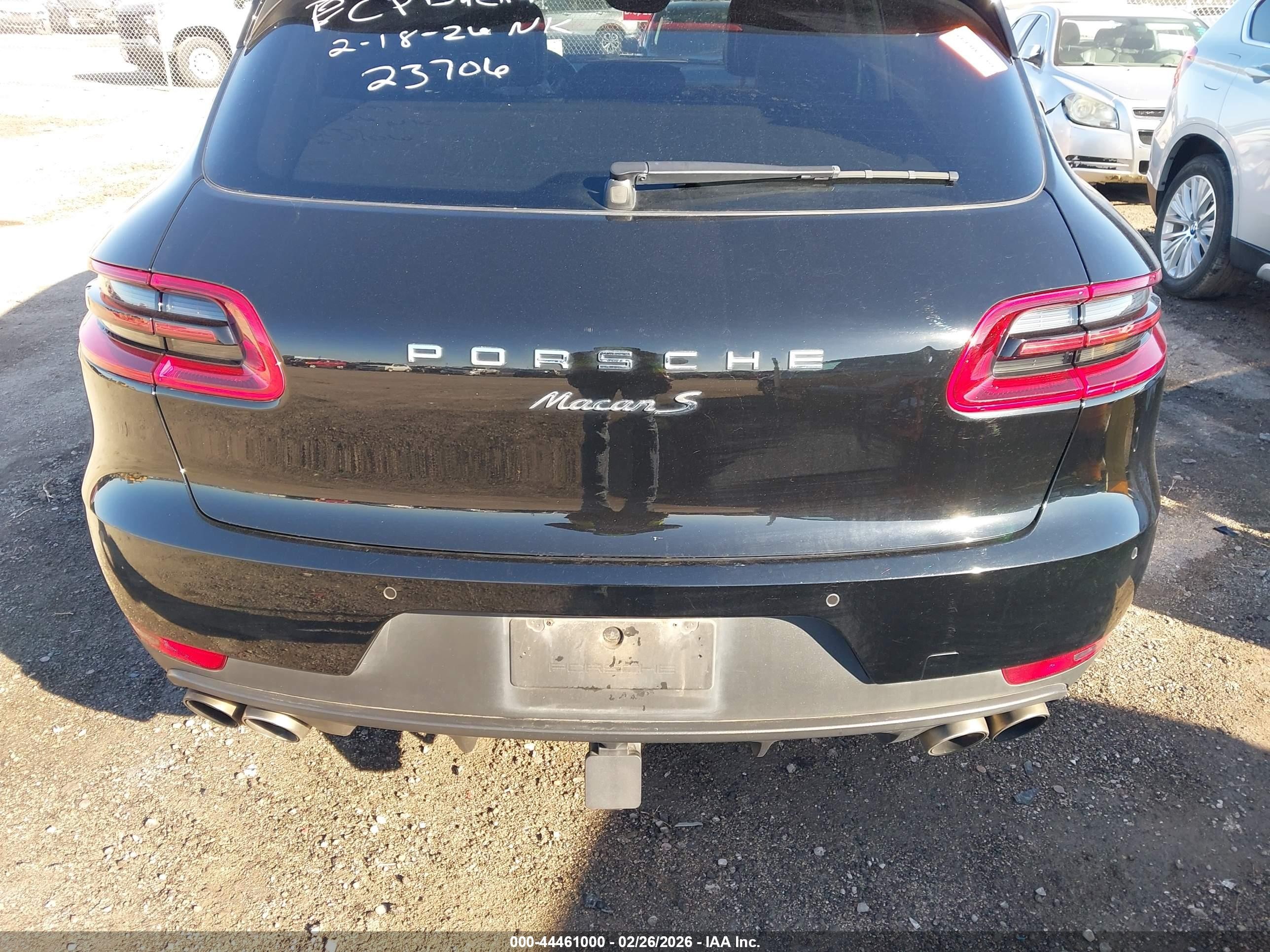 2015 Porsche Macan S Черный vin: WP1AB2A52FLB60021