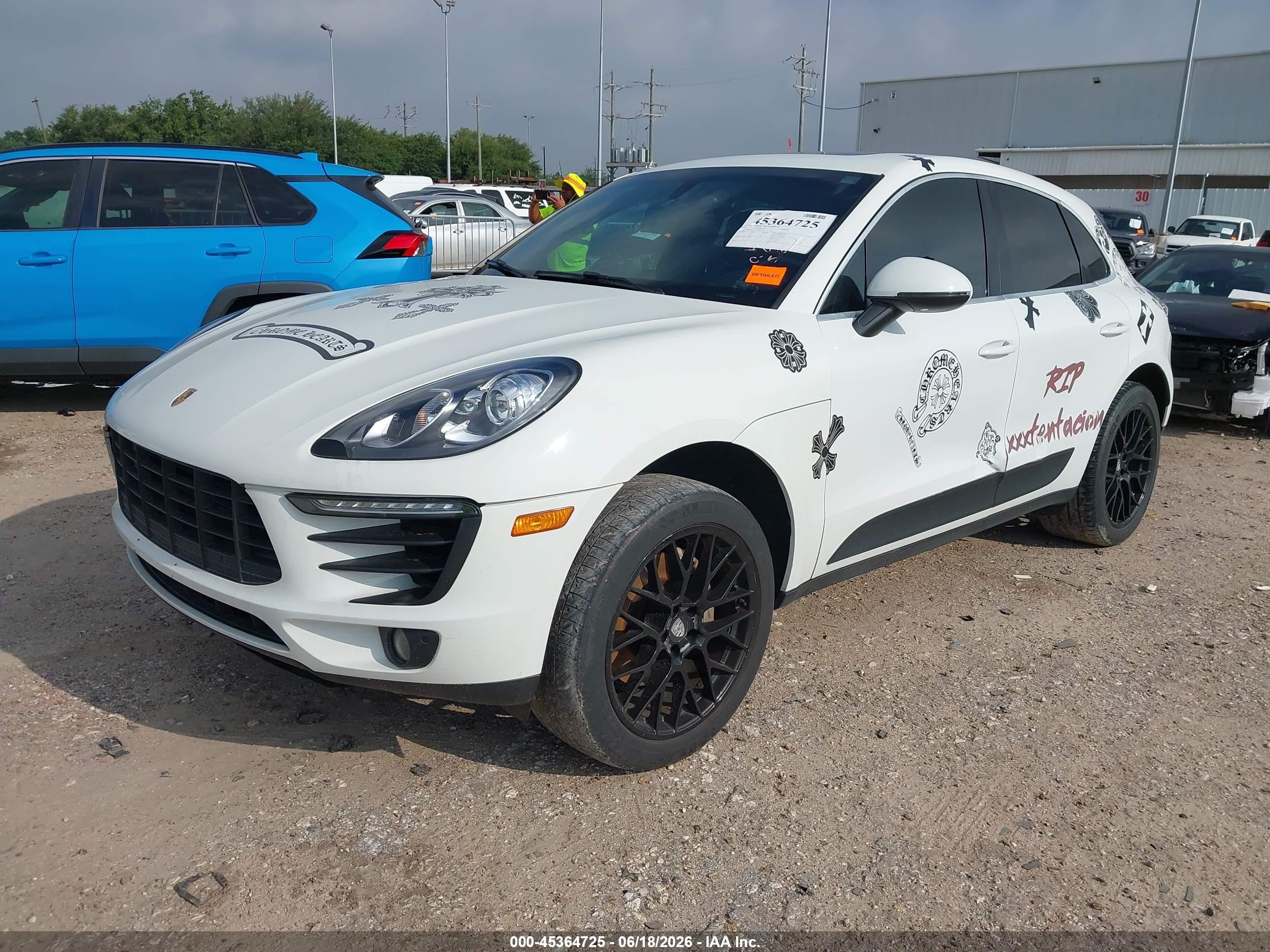 2015 Porsche Macan S White vin: WP1AB2A54FLB71571