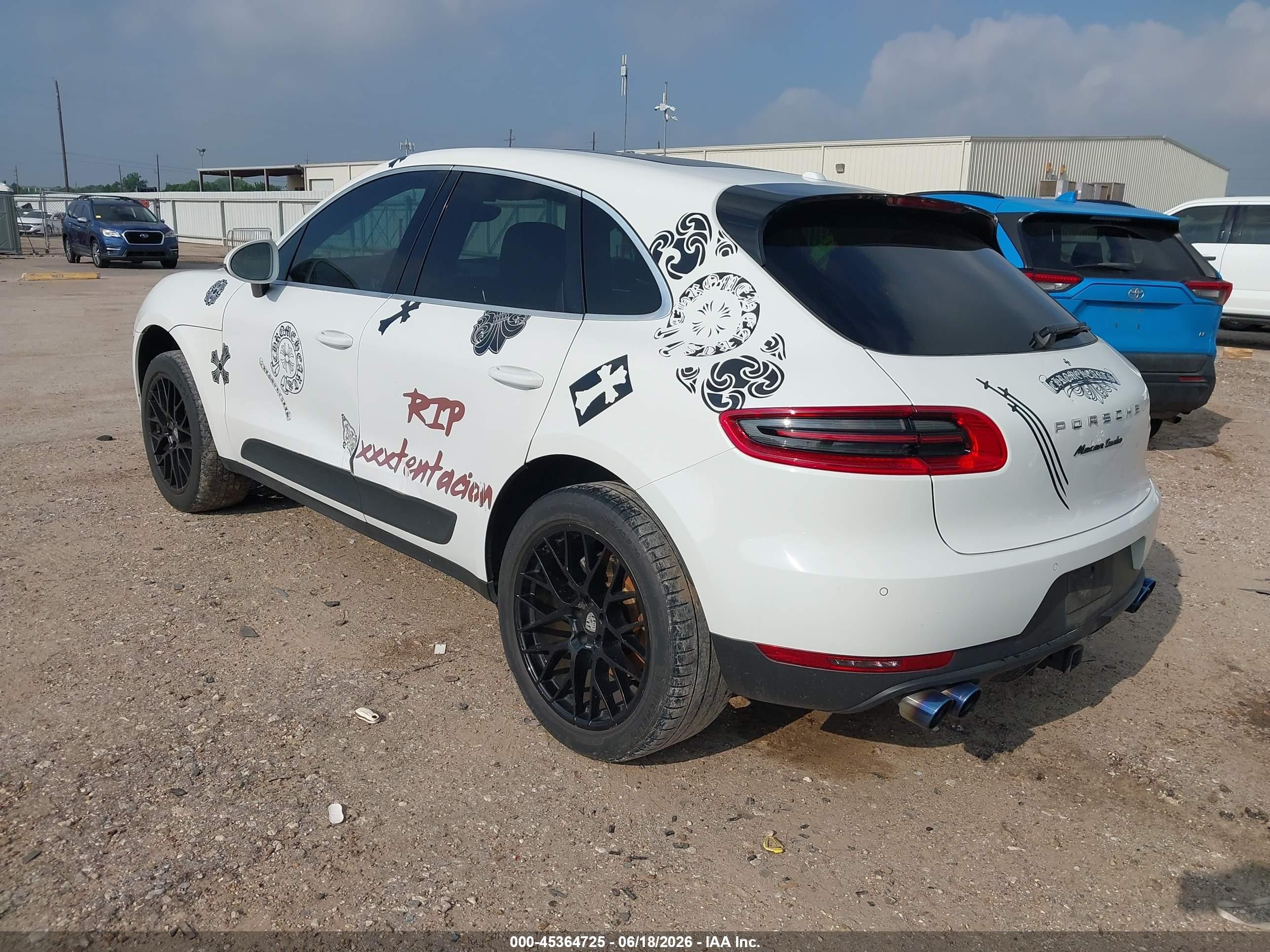 2015 Porsche Macan S White vin: WP1AB2A54FLB71571
