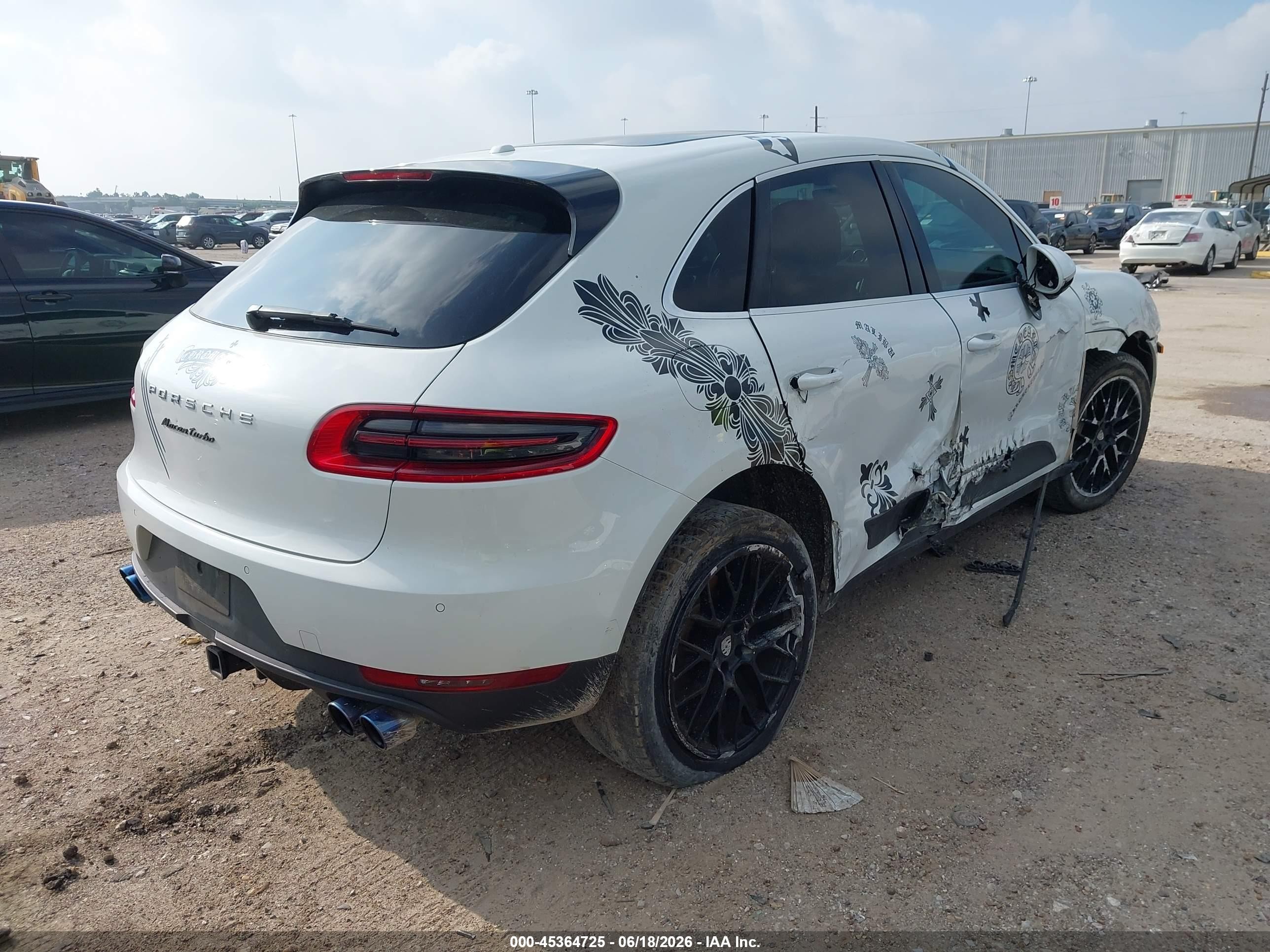 2015 Porsche Macan S White vin: WP1AB2A54FLB71571