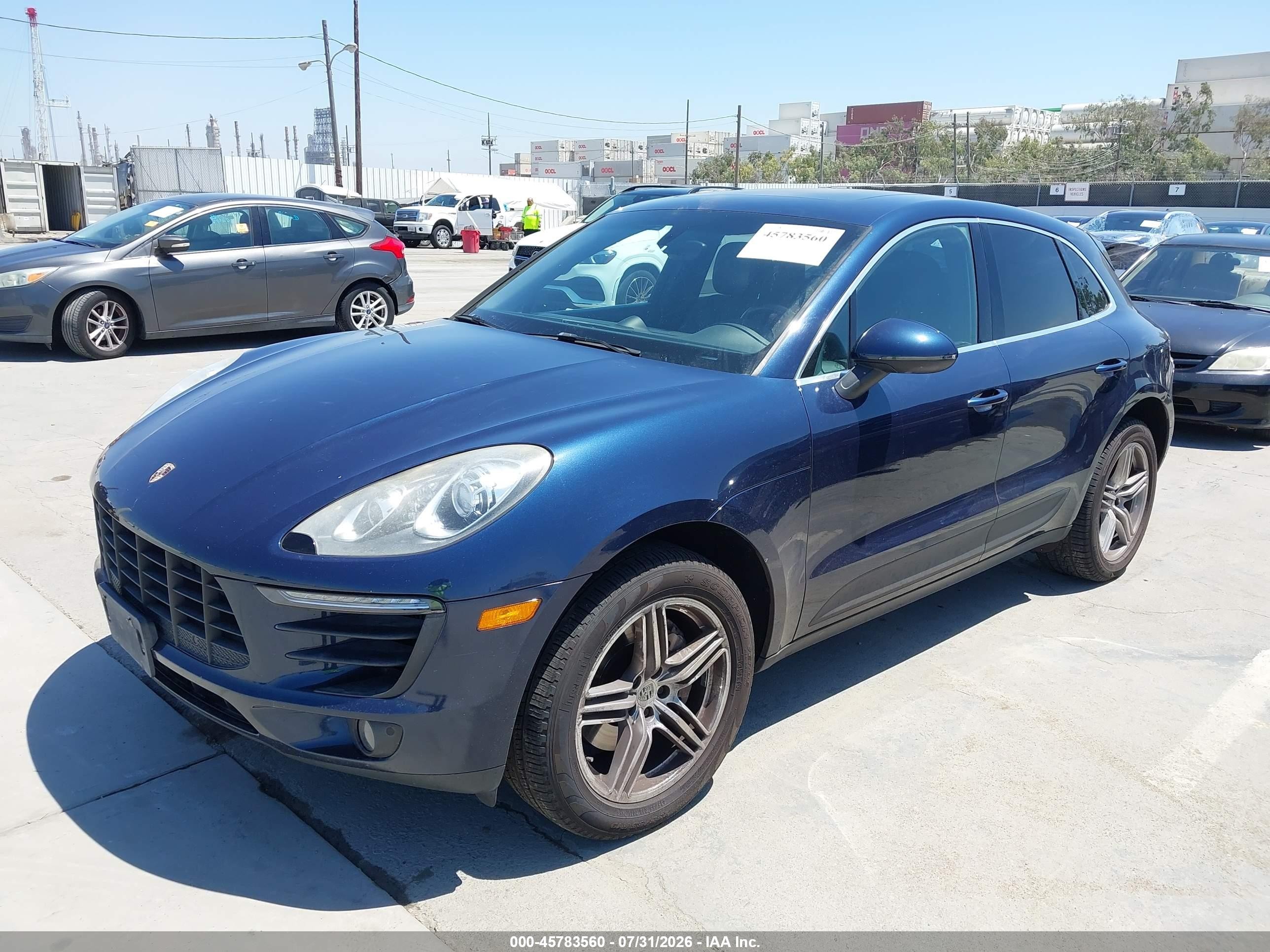 2015 Porsche Macan S Dark Blue vin: WP1AB2A54FLB74115