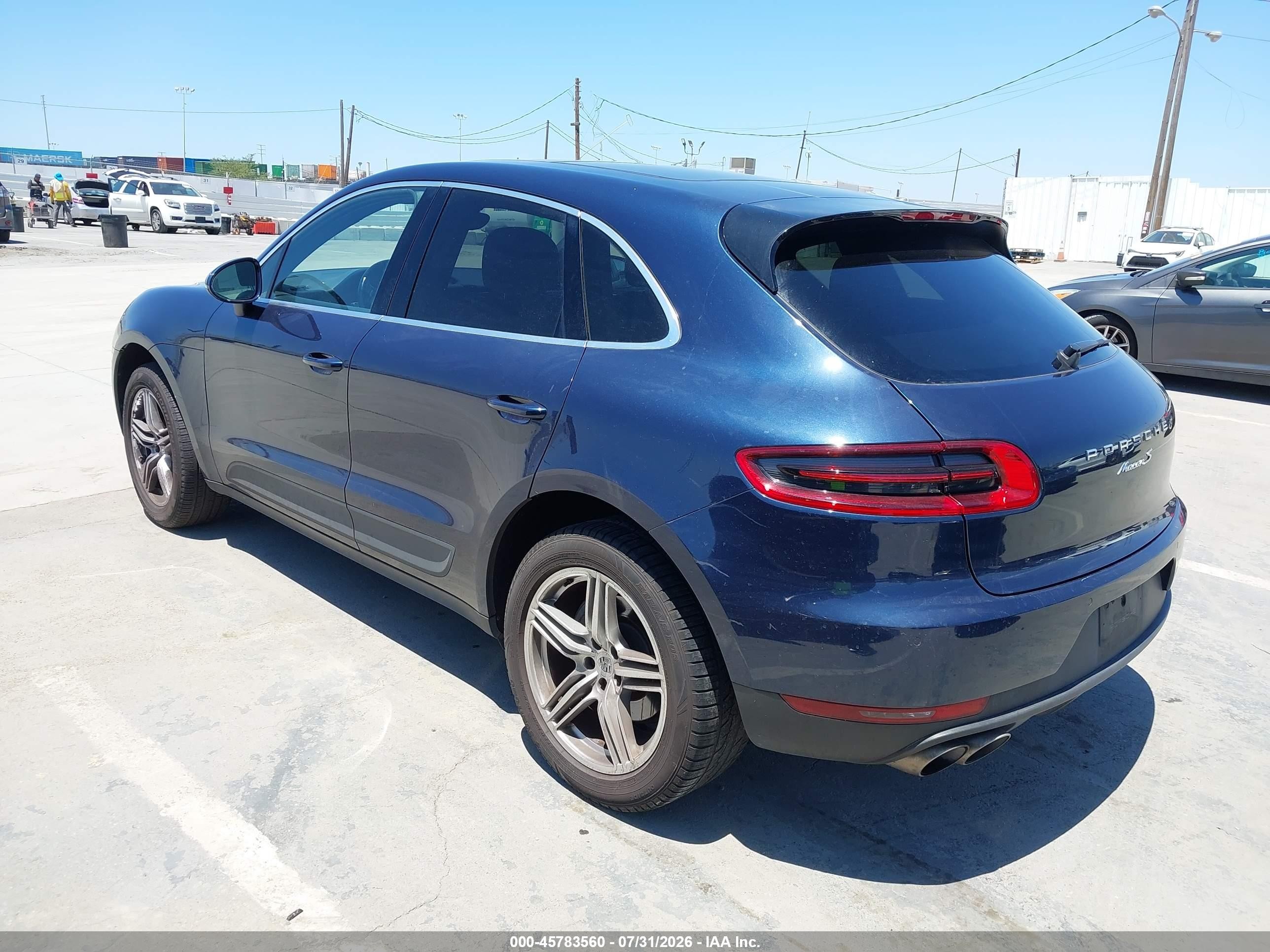 2015 Porsche Macan S Dark Blue vin: WP1AB2A54FLB74115