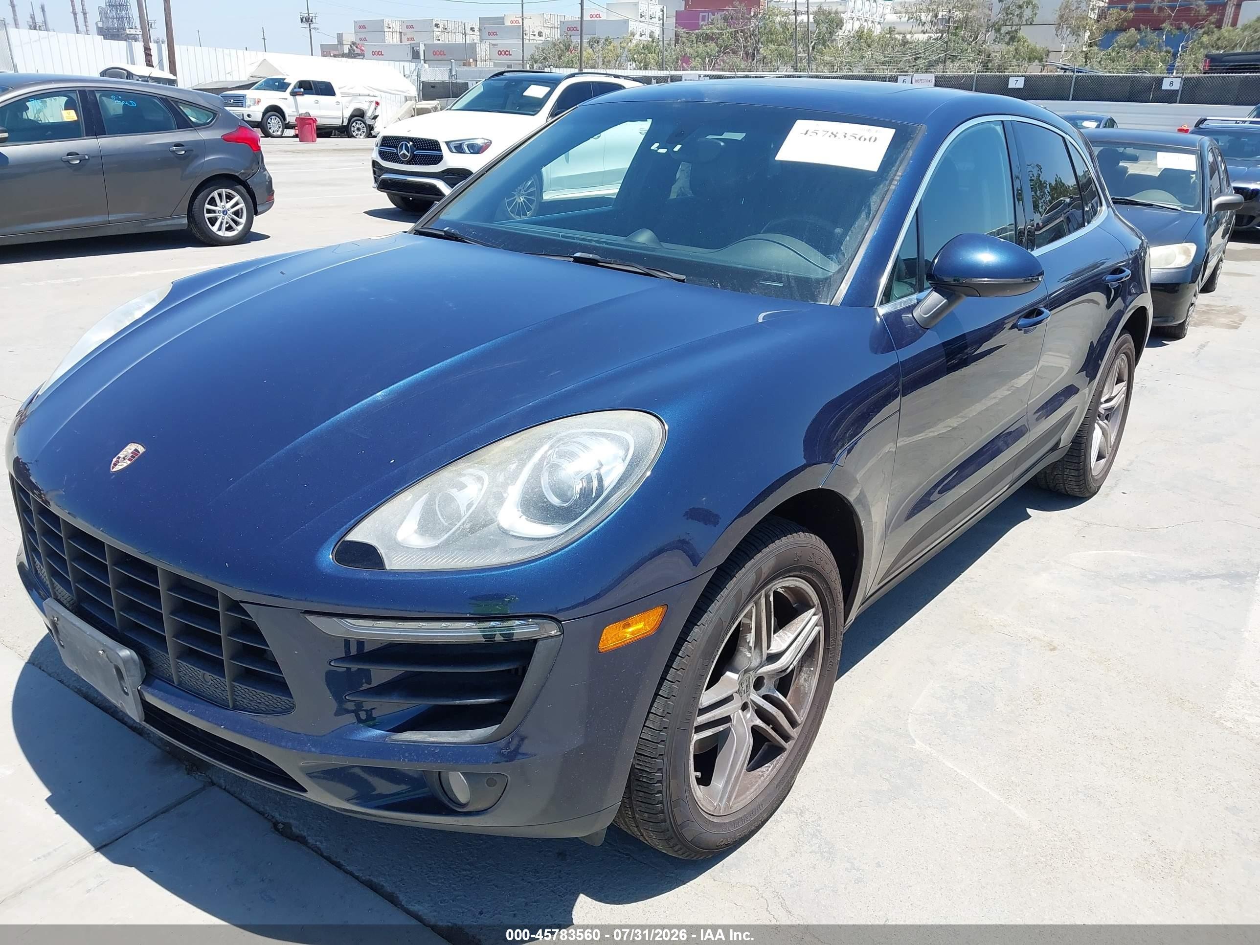 2015 Porsche Macan S Dark Blue vin: WP1AB2A54FLB74115