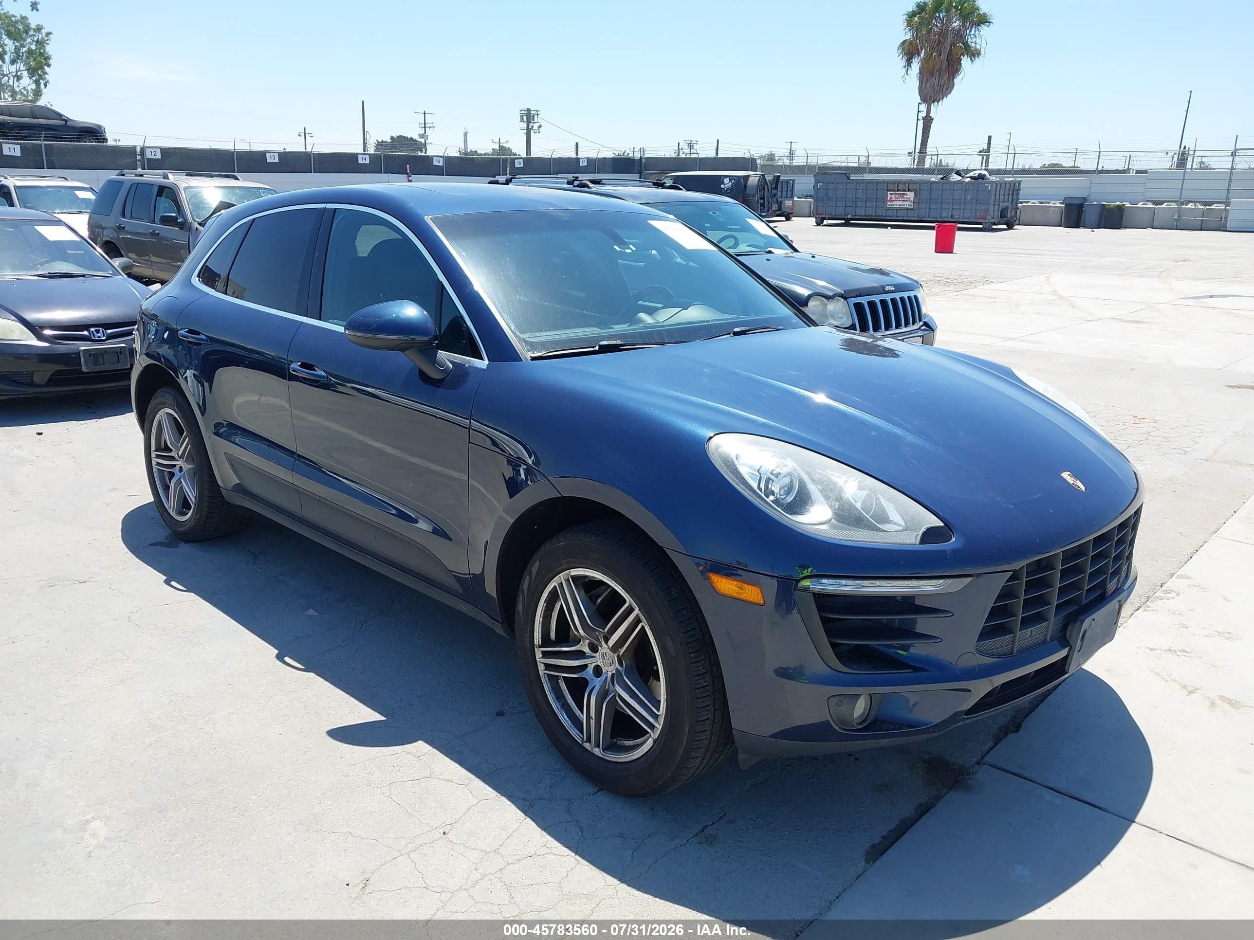 2015 Porsche Macan S Dark Blue vin: WP1AB2A54FLB74115