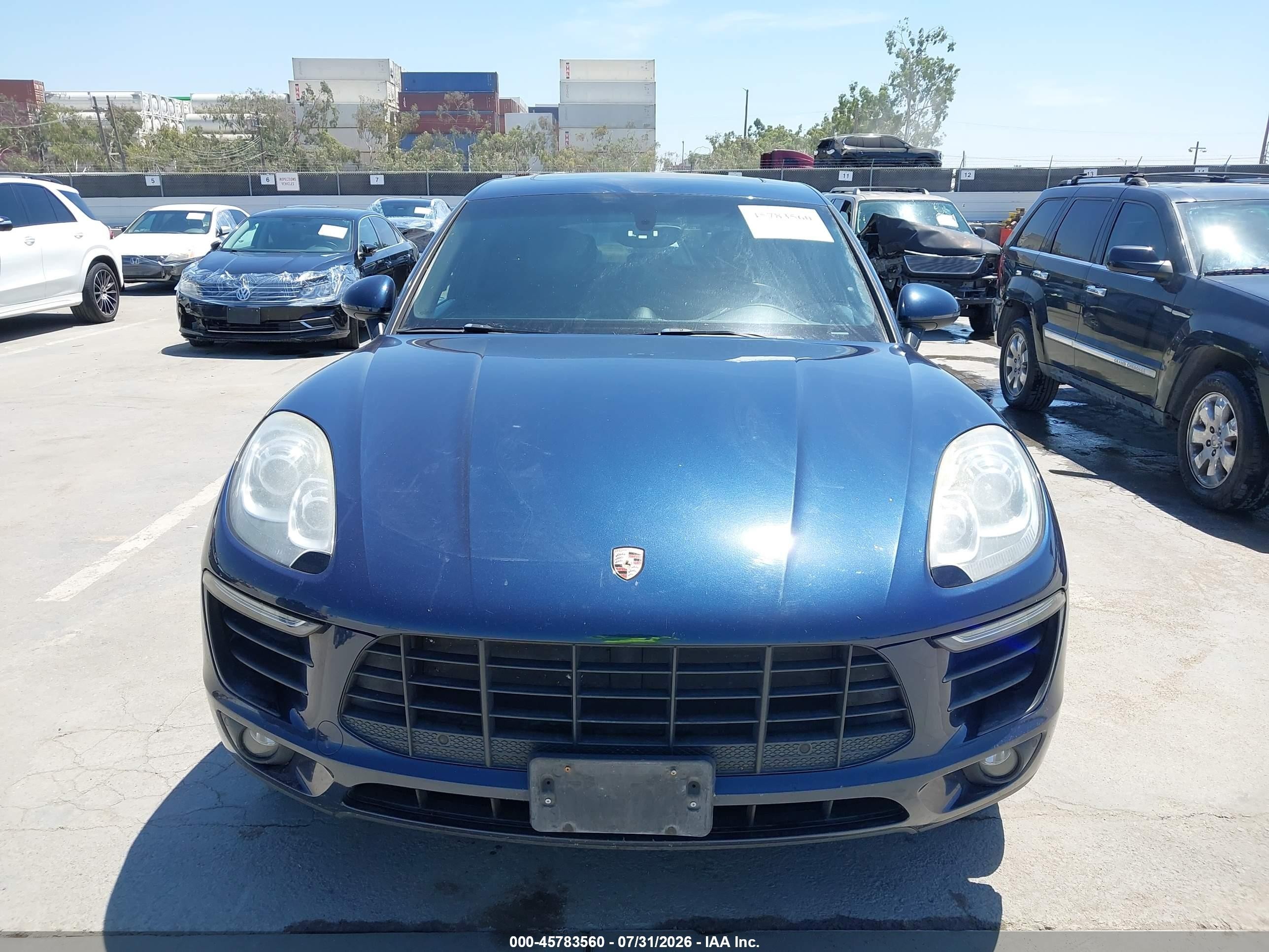 2015 Porsche Macan S Dark Blue vin: WP1AB2A54FLB74115
