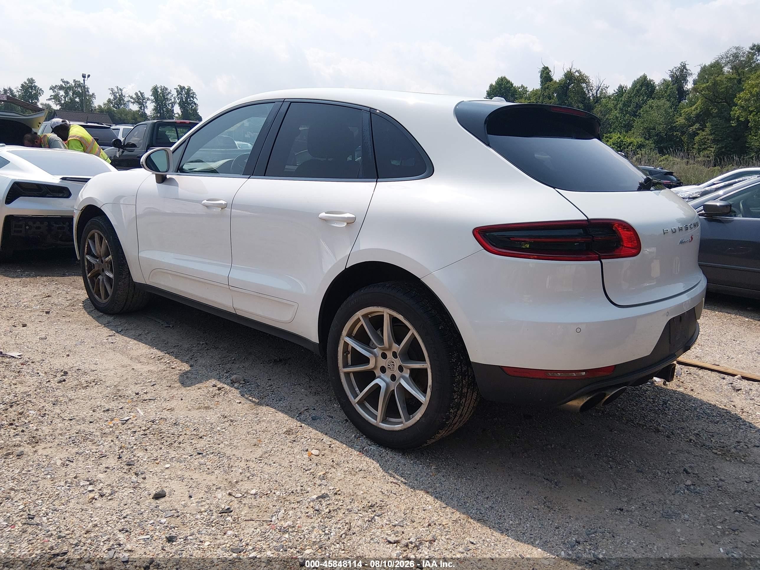 2015 Porsche Macan S Белый vin: WP1AB2A57FLB56336