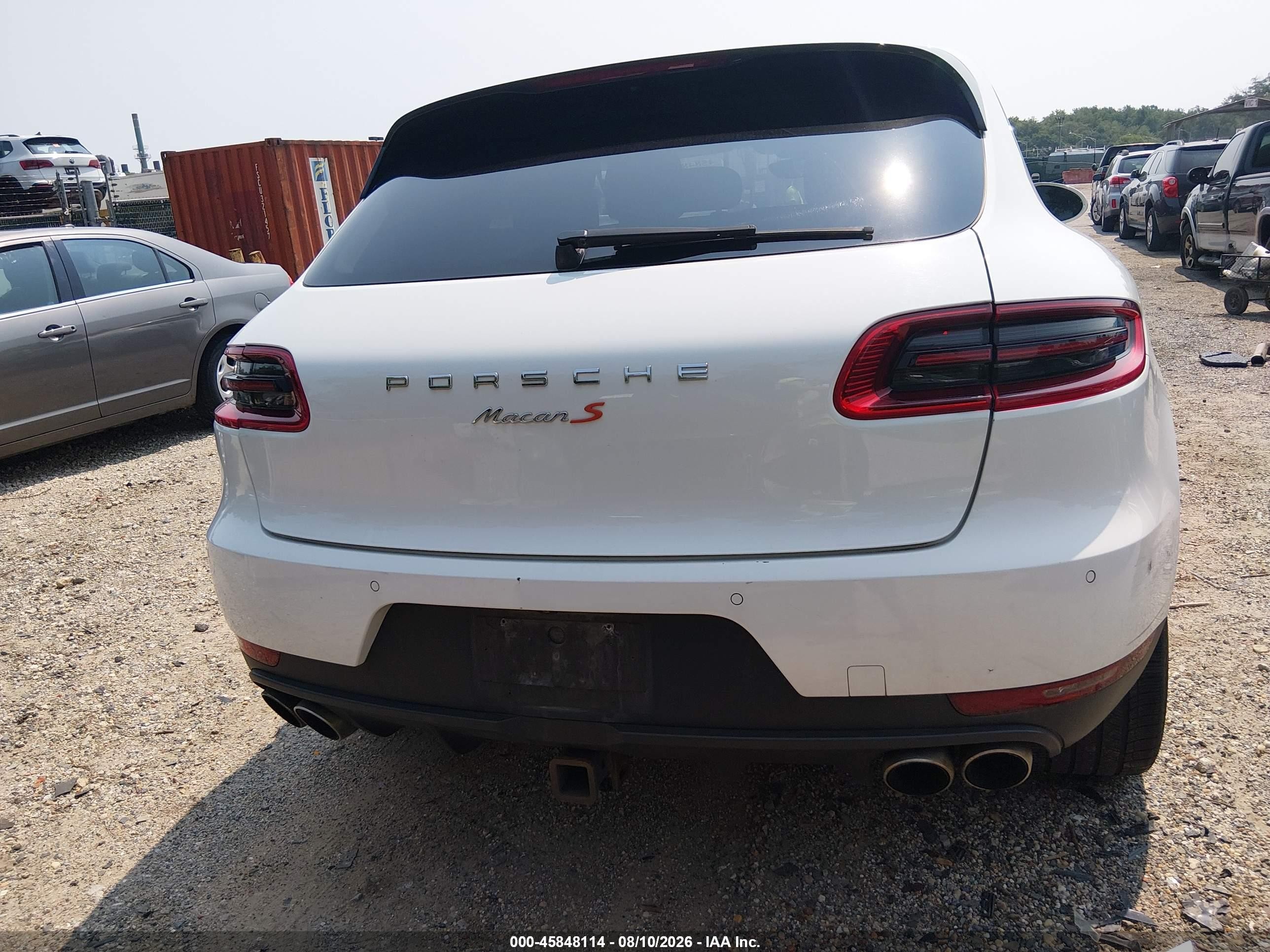 2015 Porsche Macan S Белый vin: WP1AB2A57FLB56336