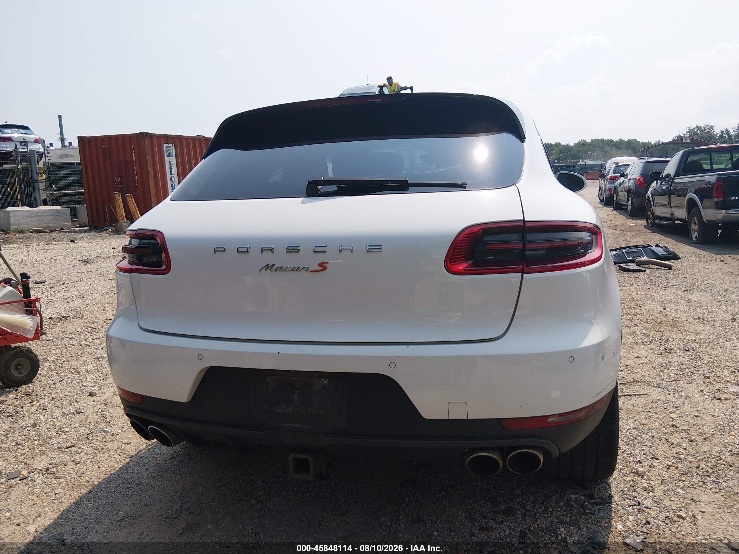 2015 Porsche Macan S Белый vin: WP1AB2A57FLB56336