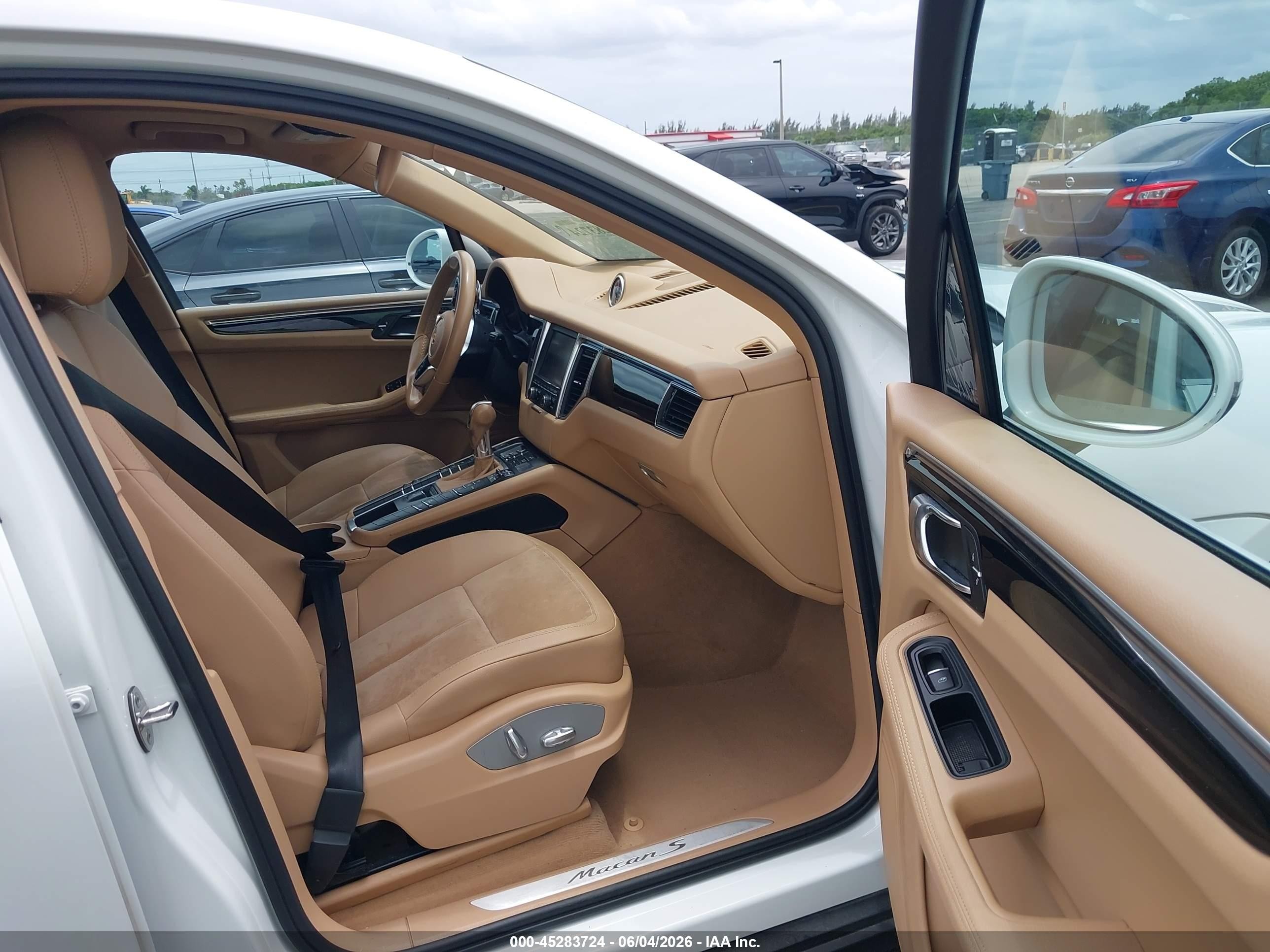 2015 Porsche Macan S White vin: WP1AB2A58FLB54708