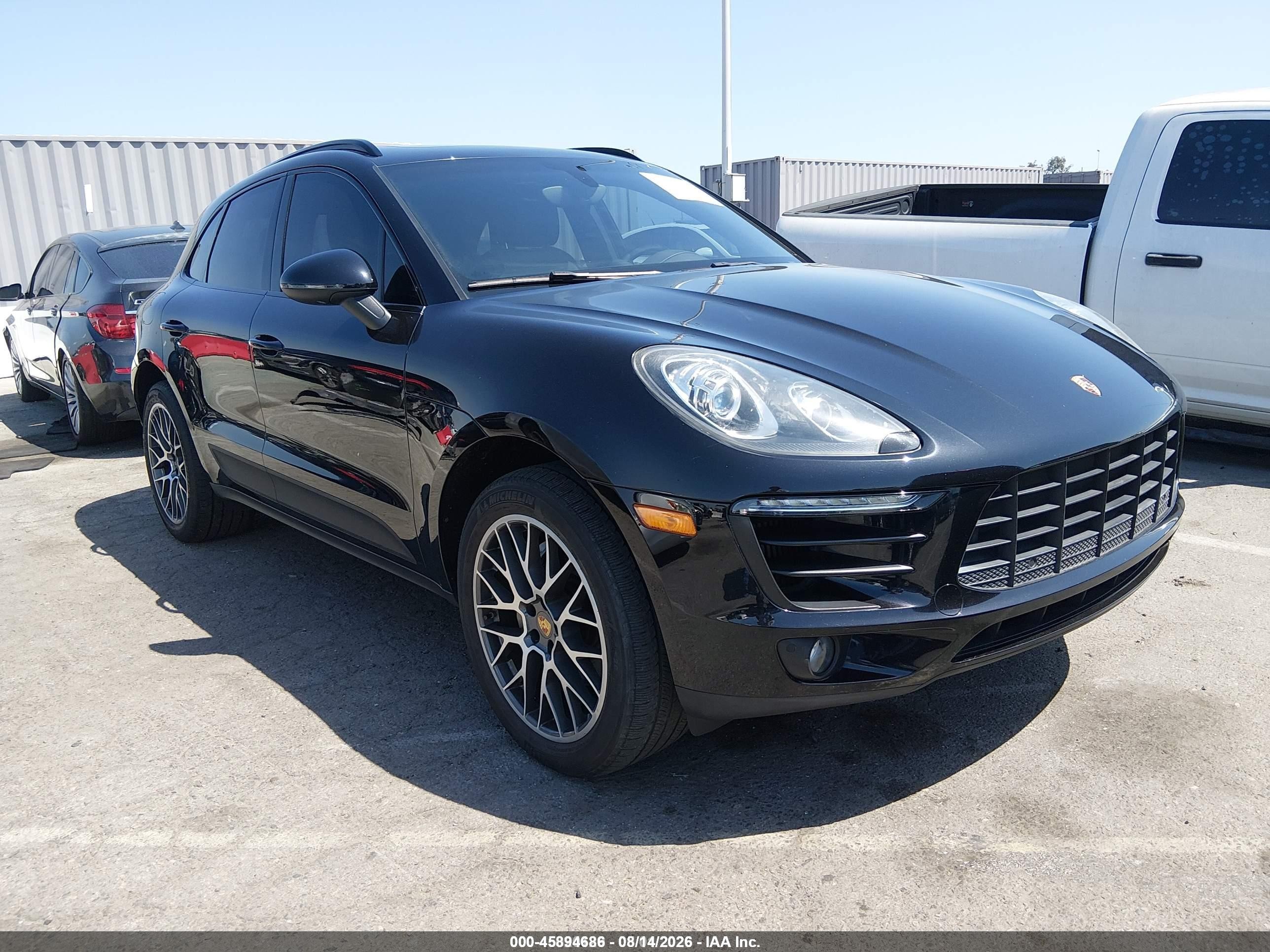 2015 Porsche Macan S Black vin: WP1AB2A59FLB72733