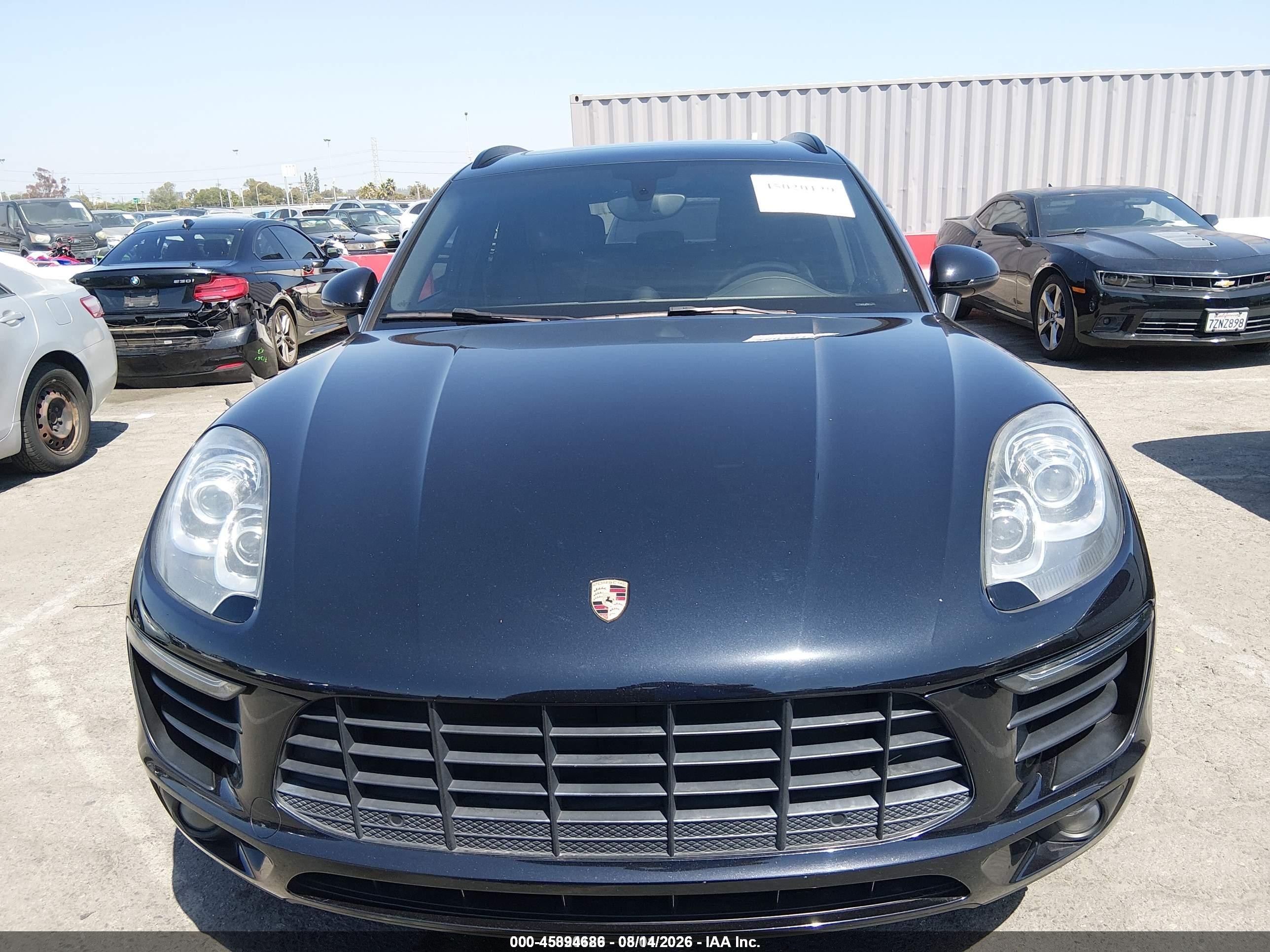 2015 Porsche Macan S Black vin: WP1AB2A59FLB72733
